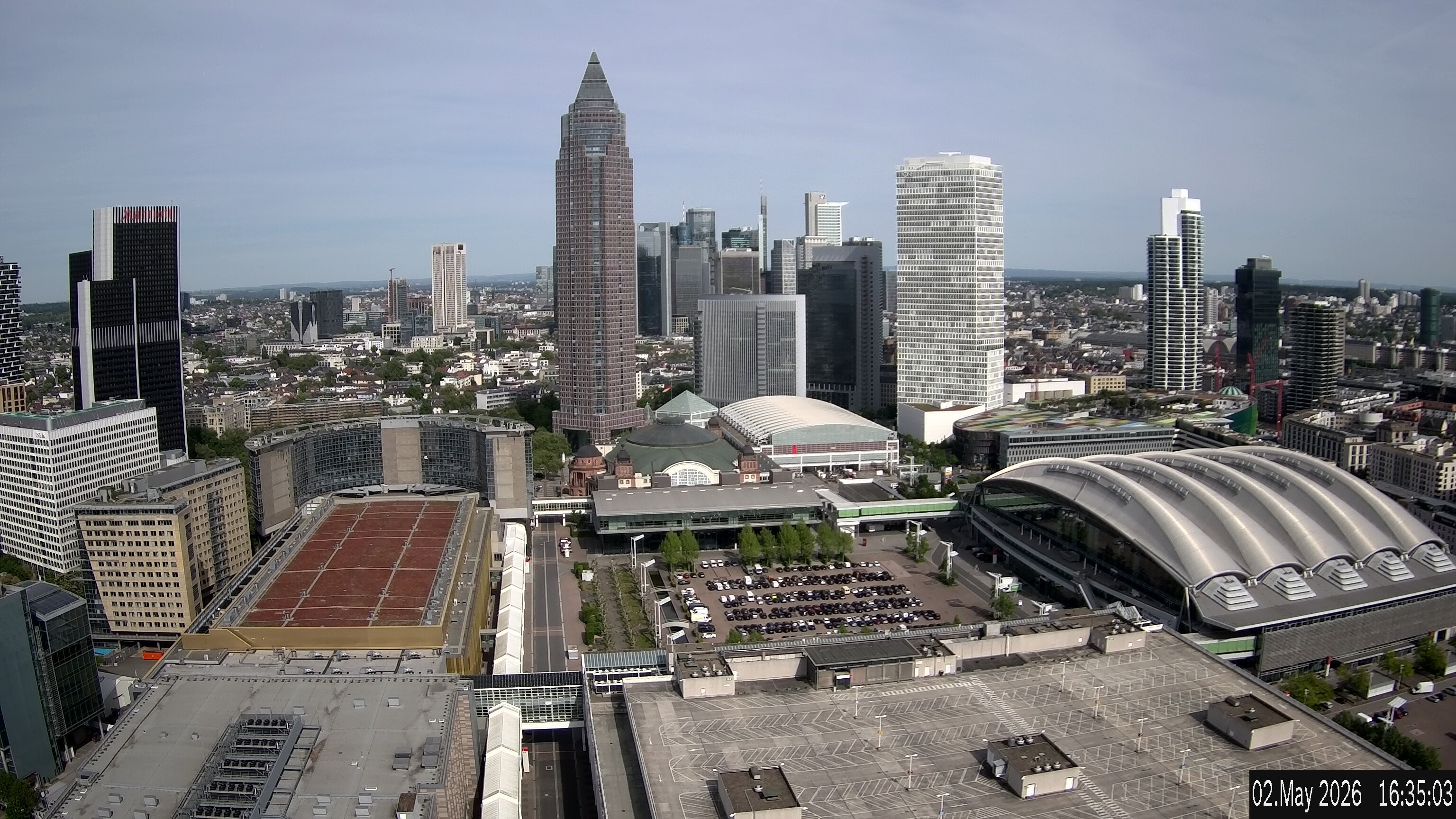 Archived image Webcam Frankfurt: View at the Skyline
