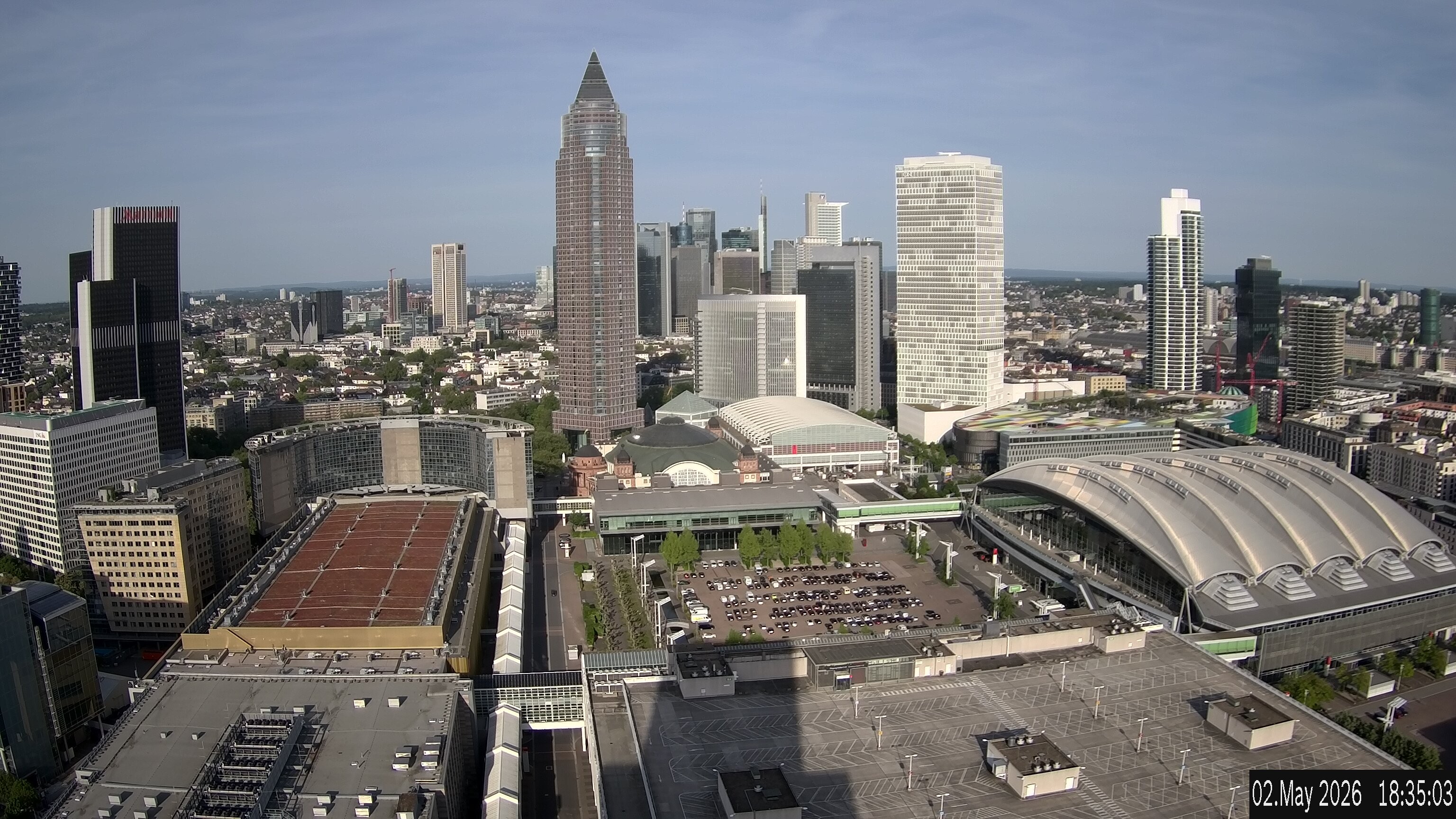 Archived image Webcam Frankfurt: View at the Skyline