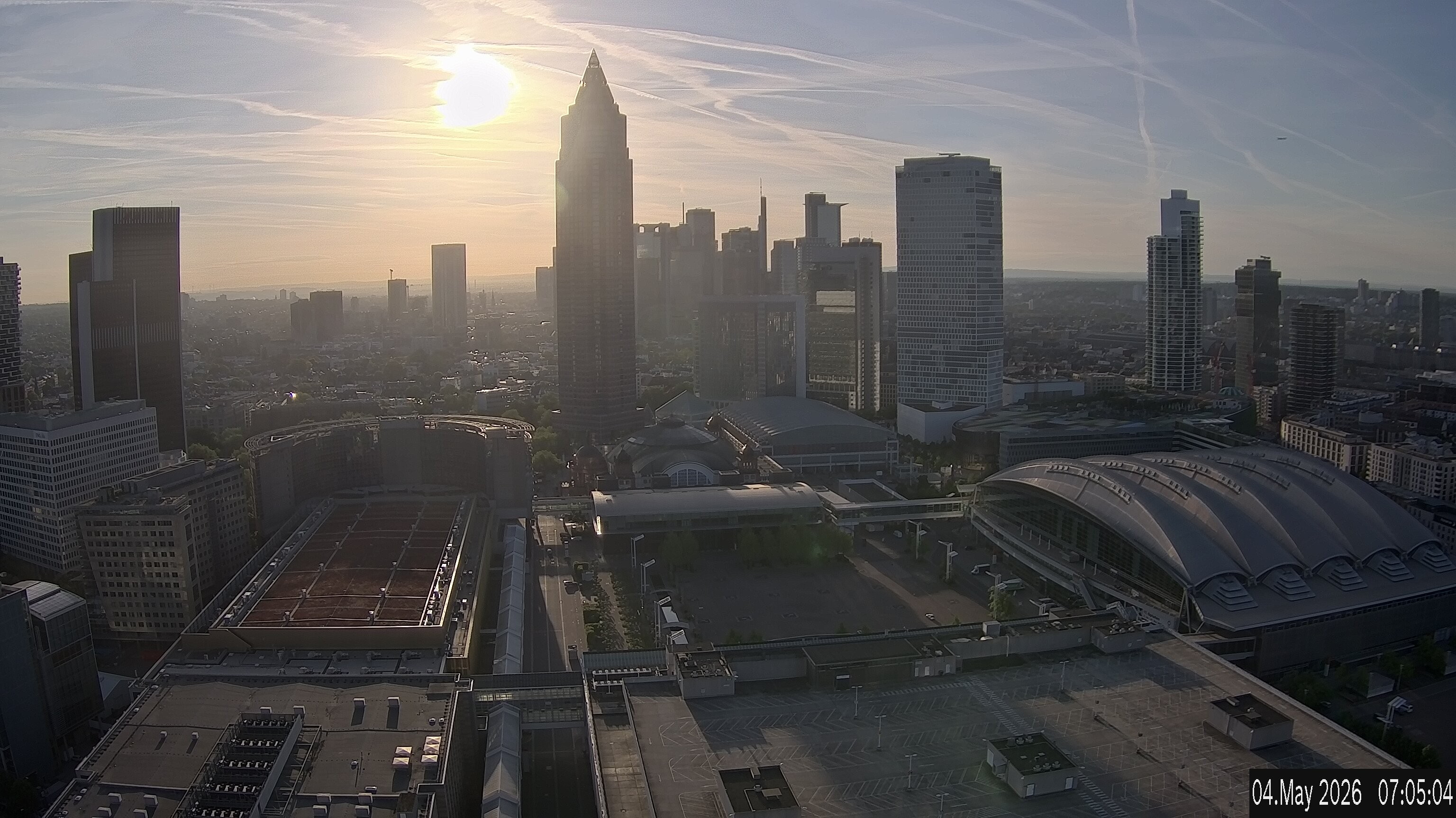 Archived image Webcam Frankfurt: View at the Skyline