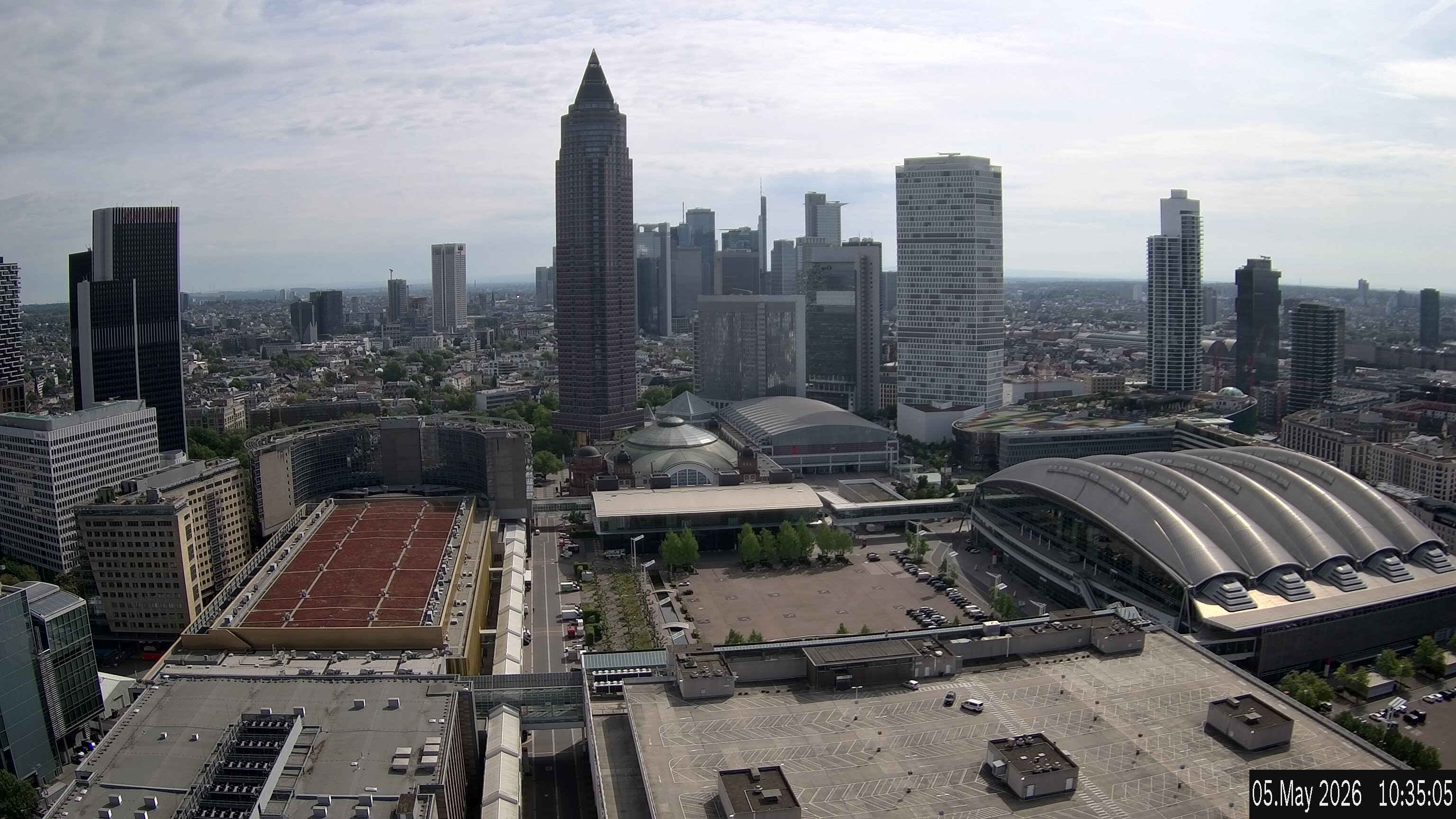 Archived image Webcam Frankfurt: View at the Skyline