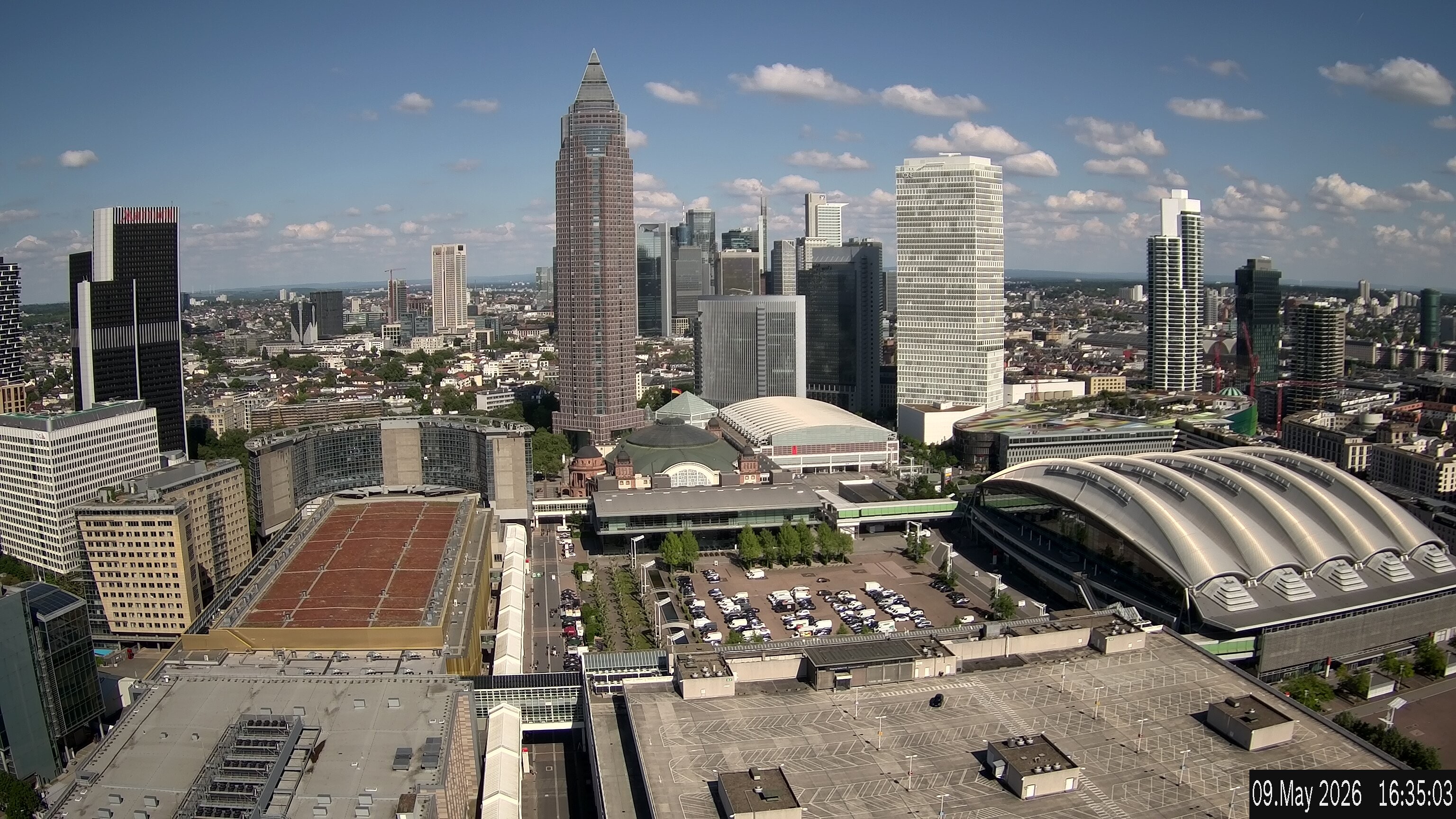 Archived image Webcam Frankfurt: View at the Skyline