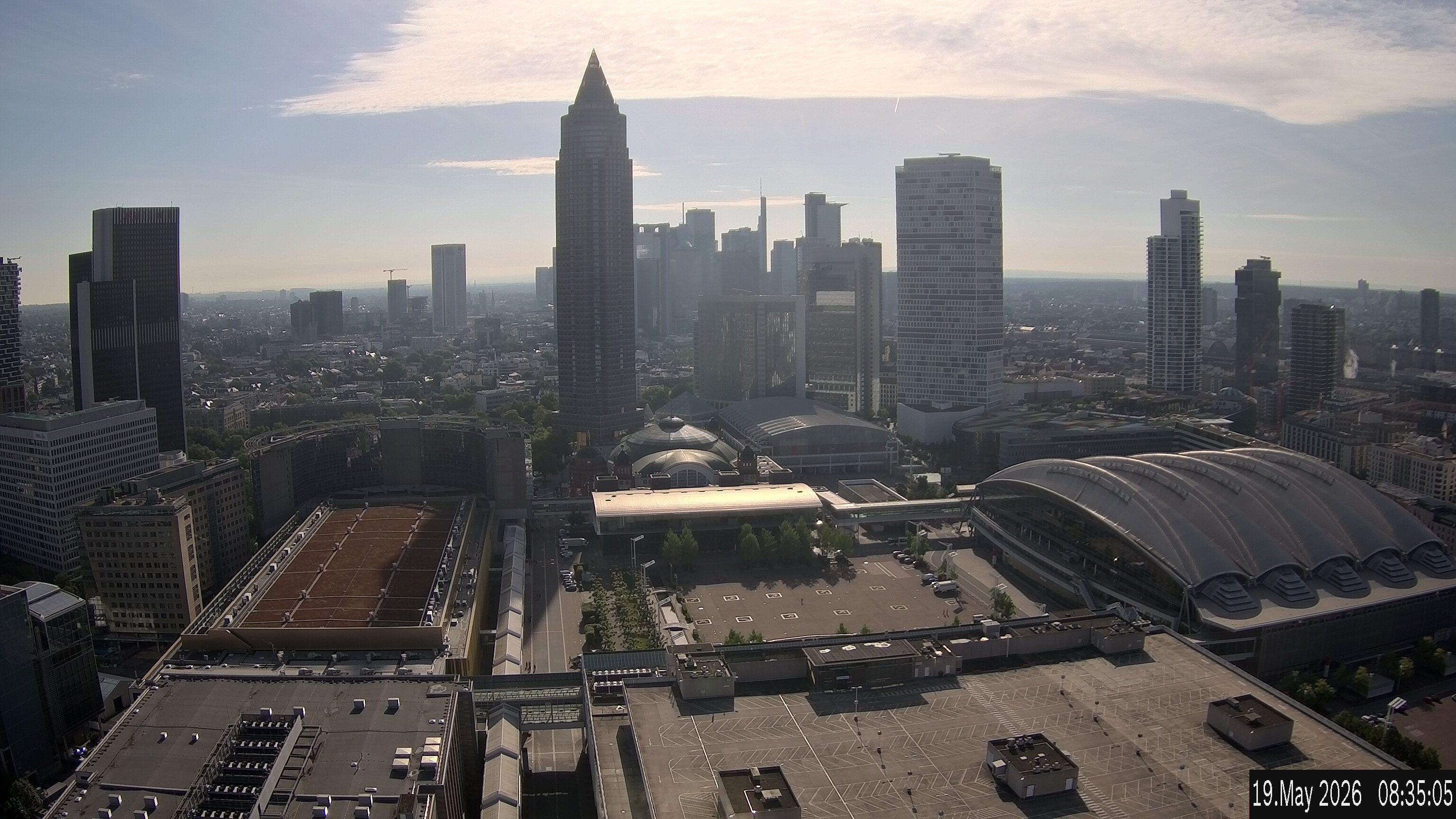 Archived image Webcam Frankfurt: View at the Skyline