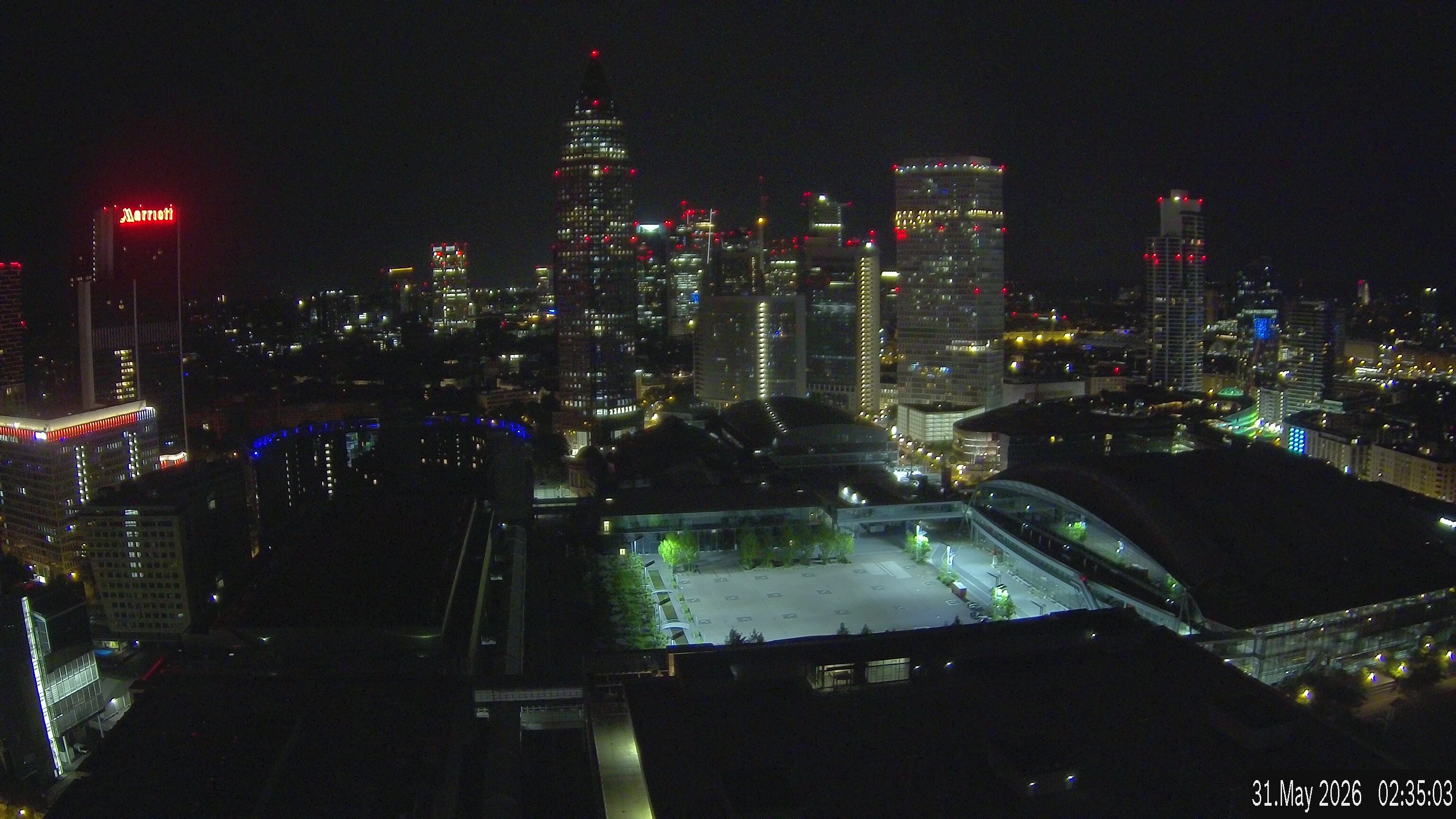 Archived image Webcam Frankfurt: View at the Skyline