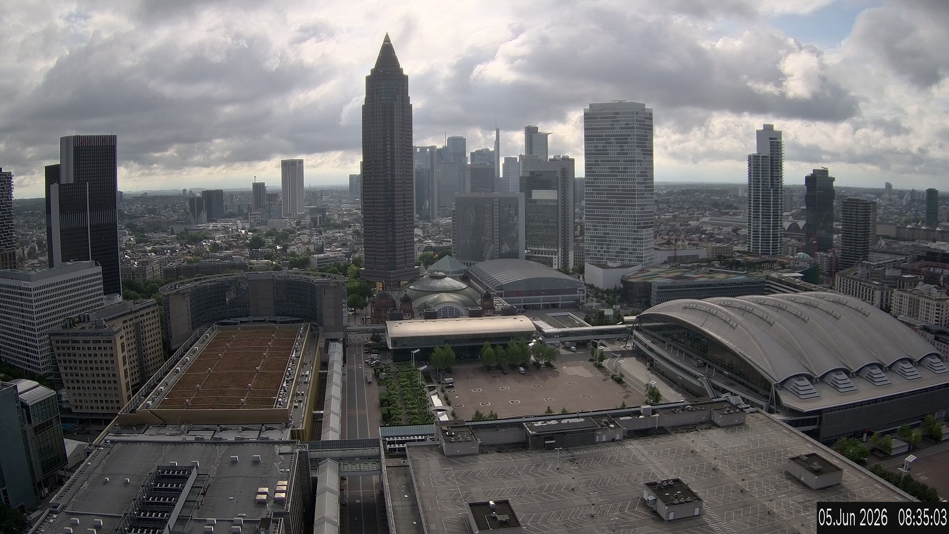 Archived image Webcam Frankfurt: View at the Skyline