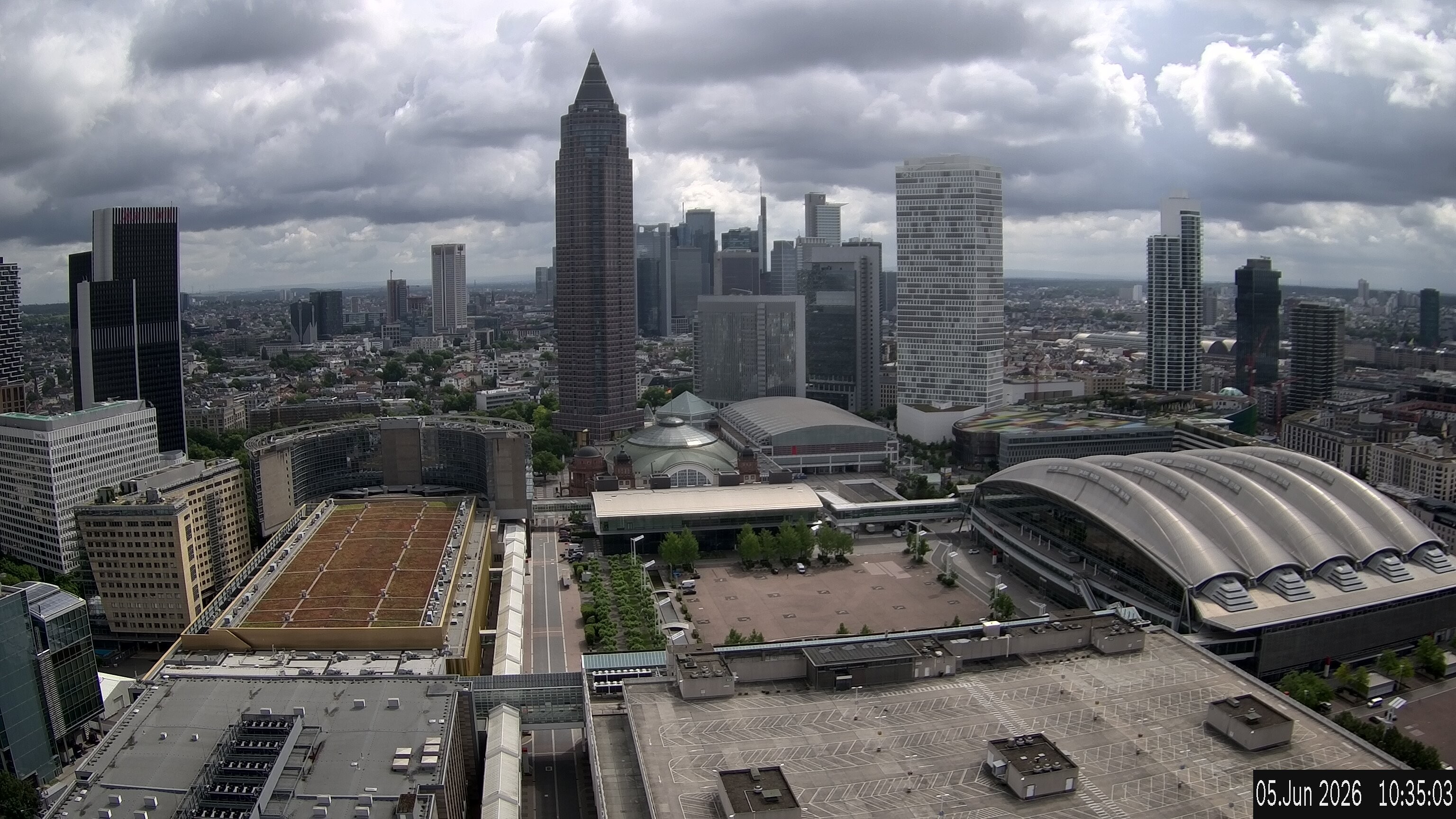 Archived image Webcam Frankfurt: View at the Skyline