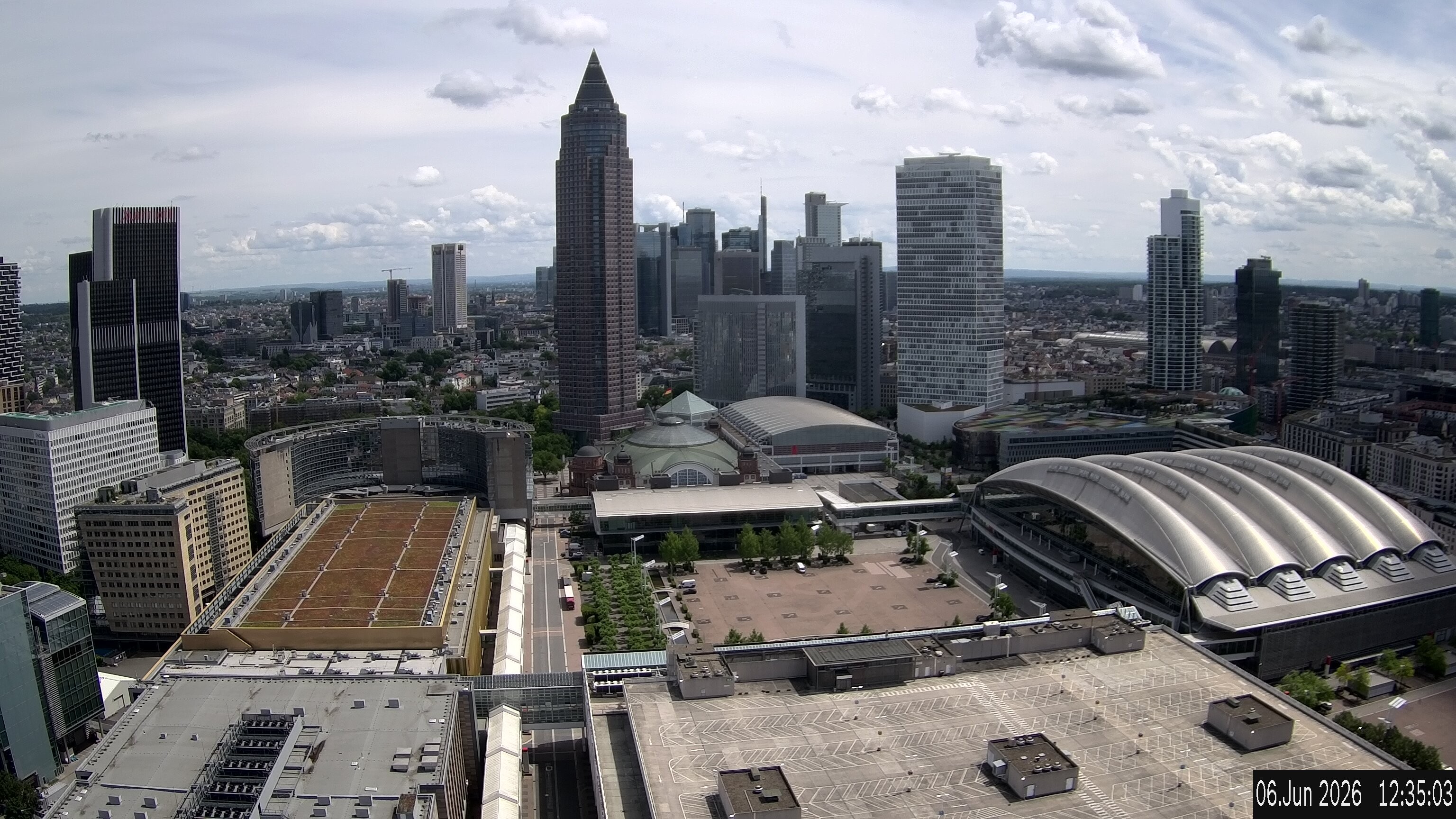 Archived image Webcam Frankfurt: View at the Skyline