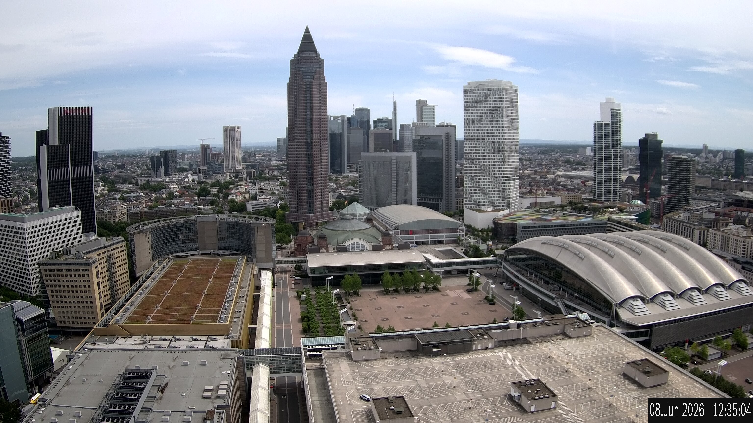 Archived image Webcam Frankfurt: View at the Skyline