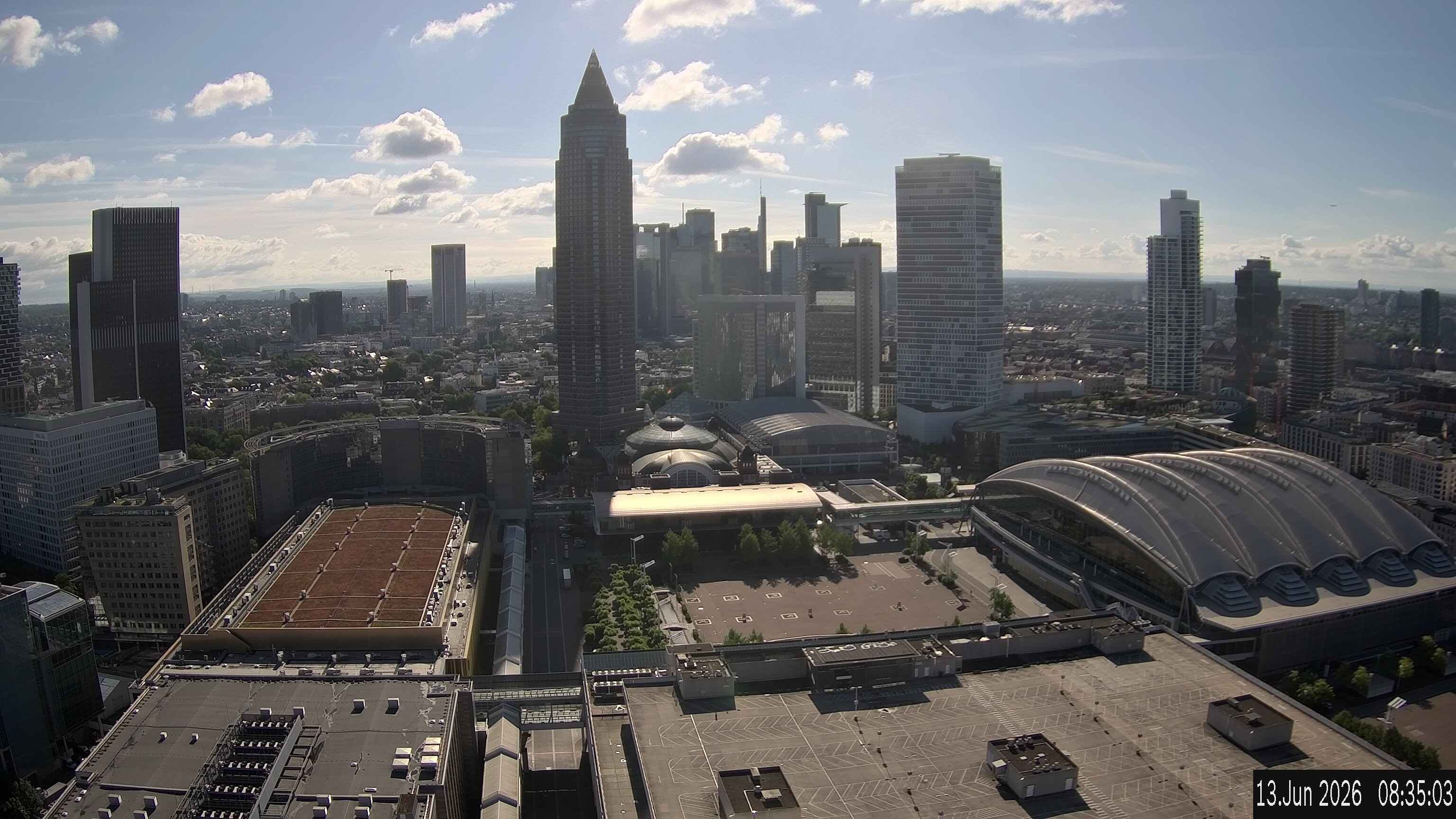 Archived image Webcam Frankfurt: View at the Skyline