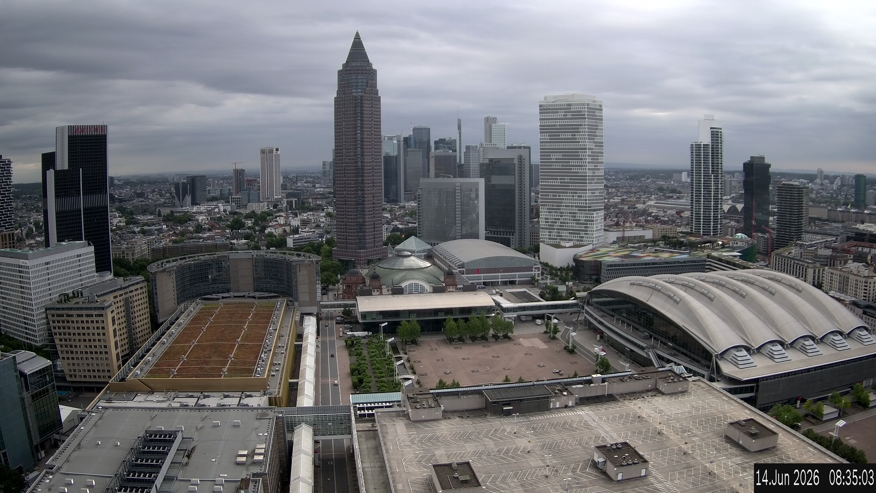 Archived image Webcam Frankfurt: View at the Skyline