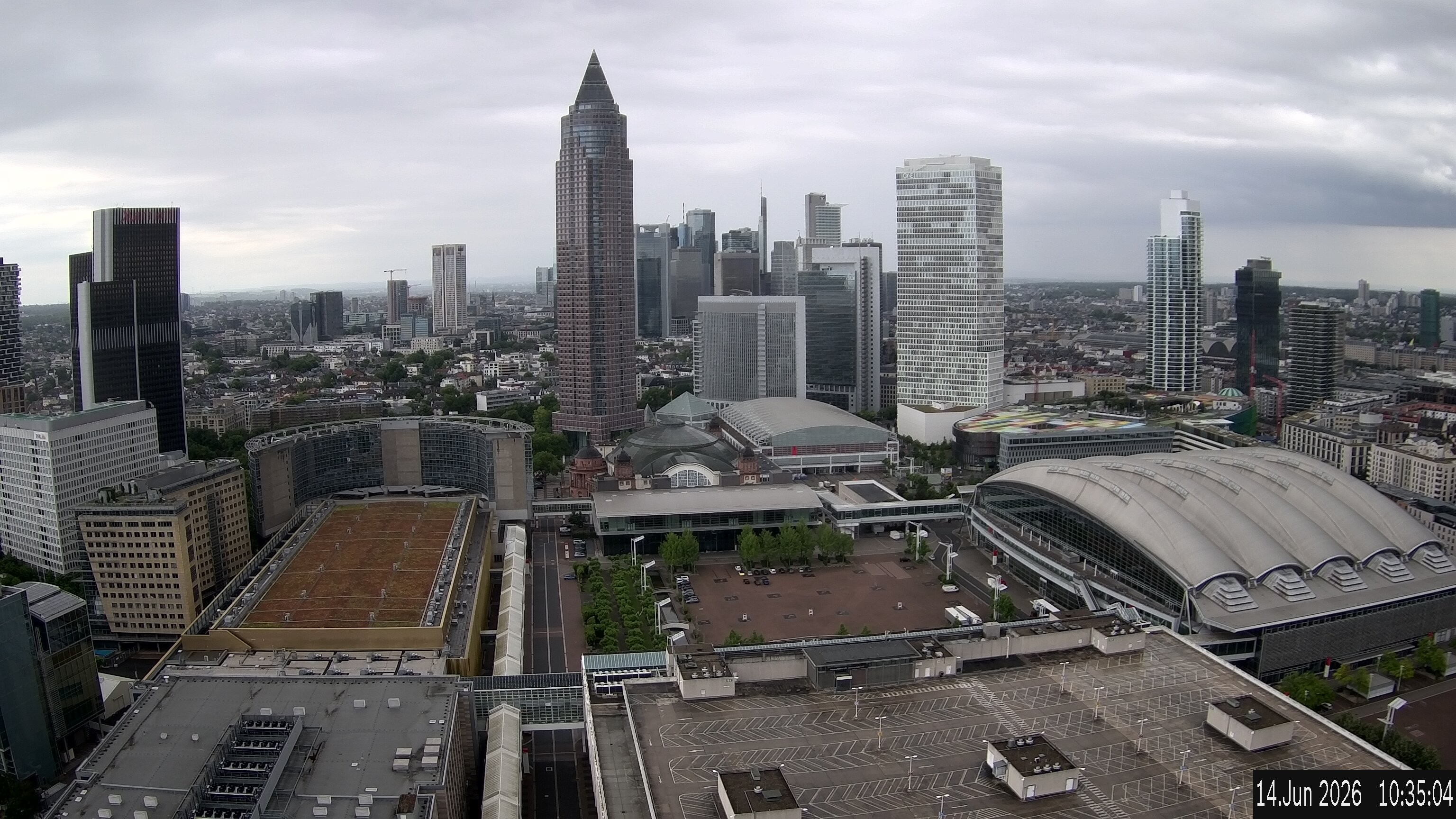 Archived image Webcam Frankfurt: View at the Skyline