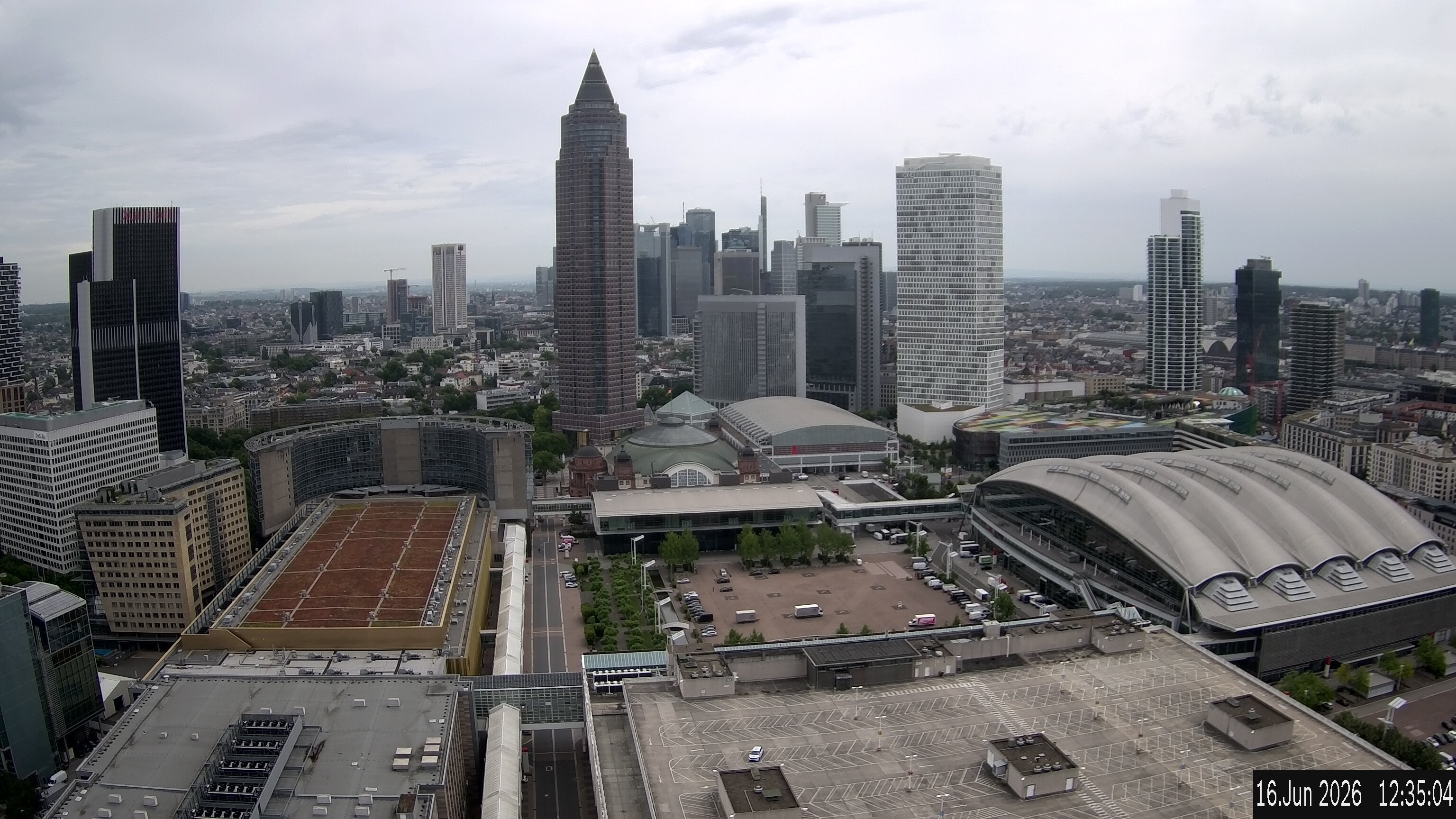 Archived image Webcam Frankfurt: View at the Skyline
