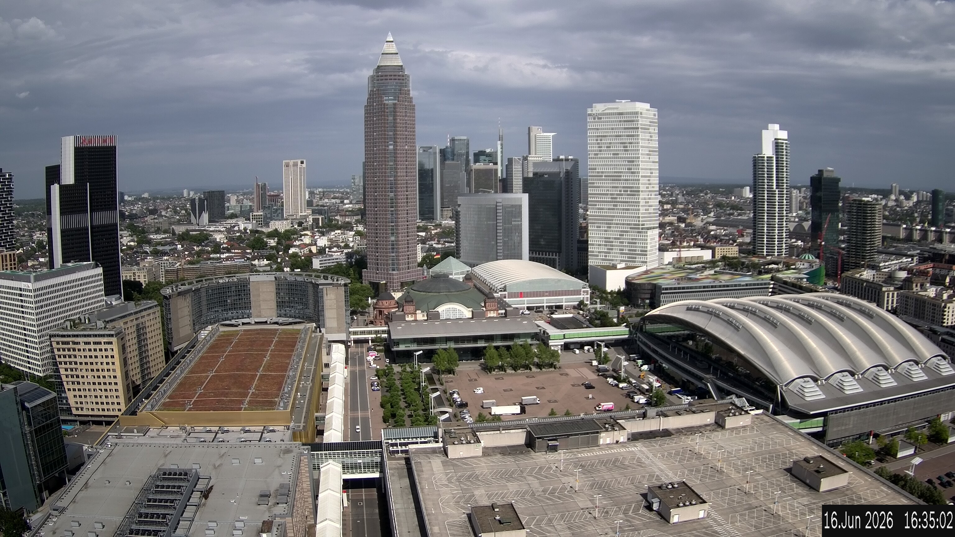 Archived image Webcam Frankfurt: View at the Skyline