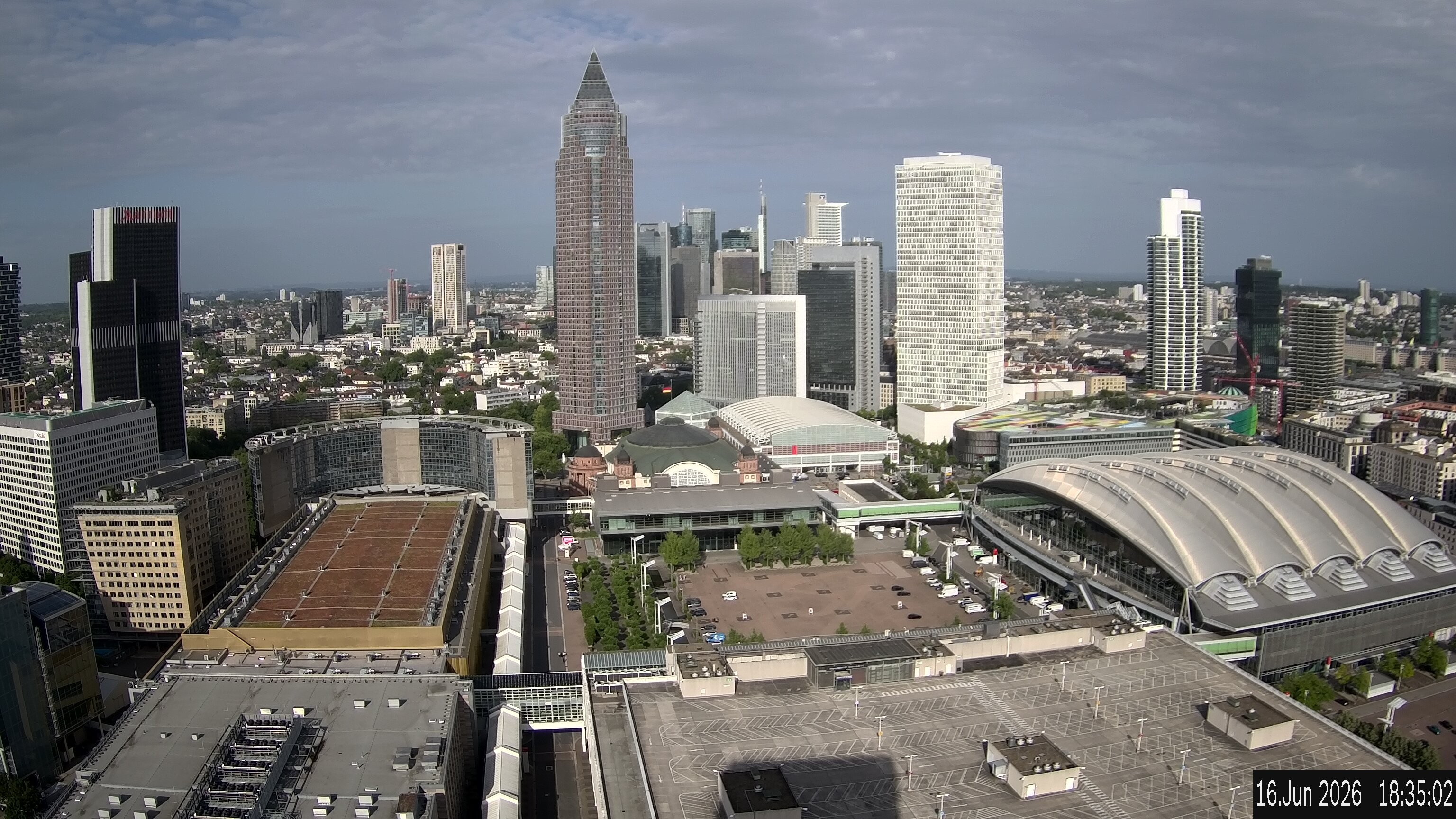 Archived image Webcam Frankfurt: View at the Skyline