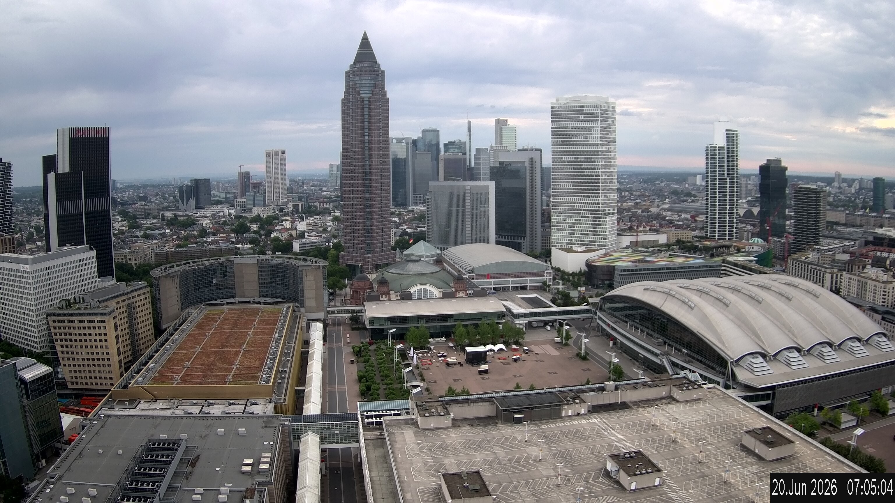 Archived image Webcam Frankfurt: View at the Skyline