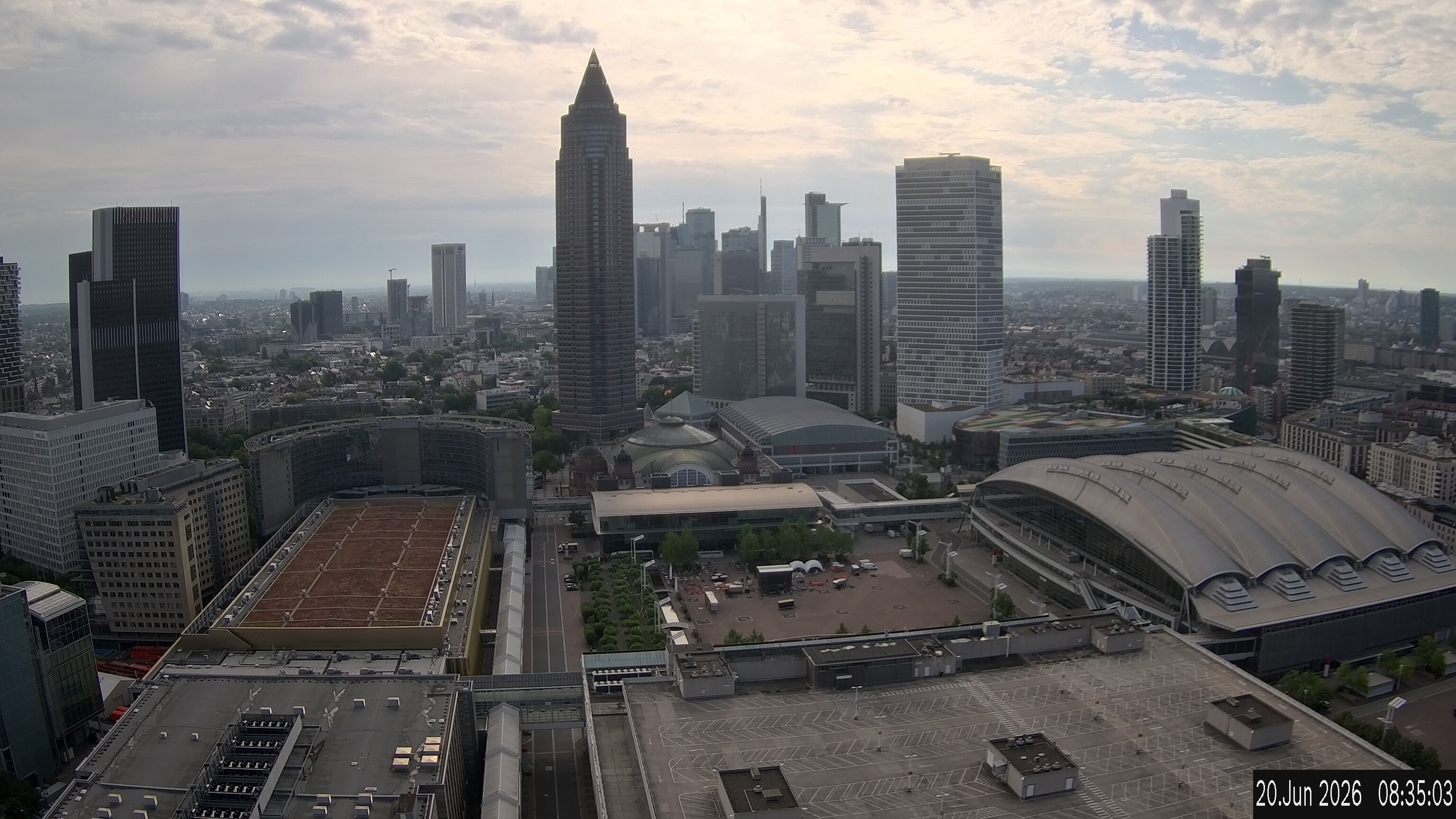 Archived image Webcam Frankfurt: View at the Skyline