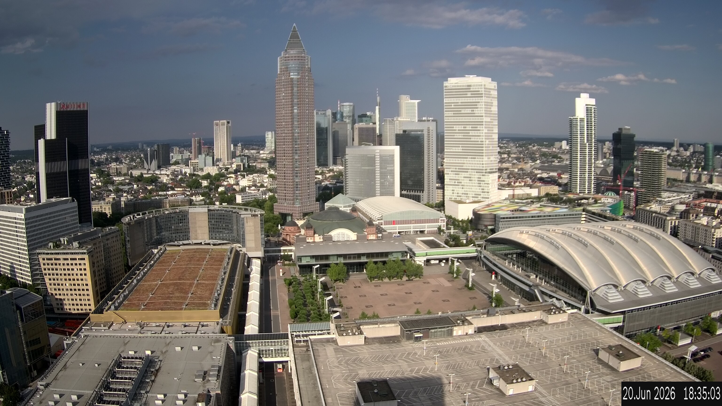 Archived image Webcam Frankfurt: View at the Skyline