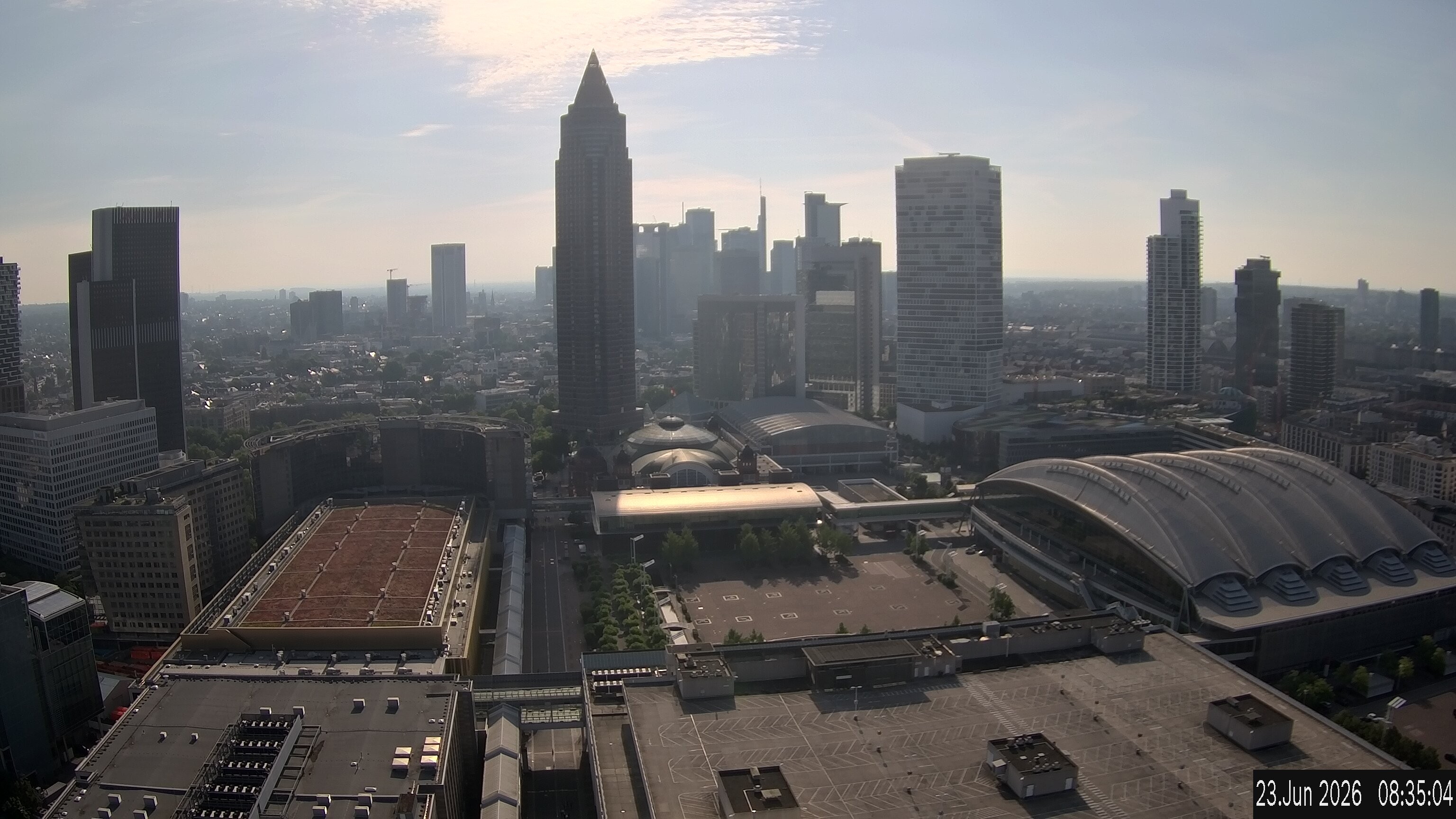 Archived image Webcam Frankfurt: View at the Skyline