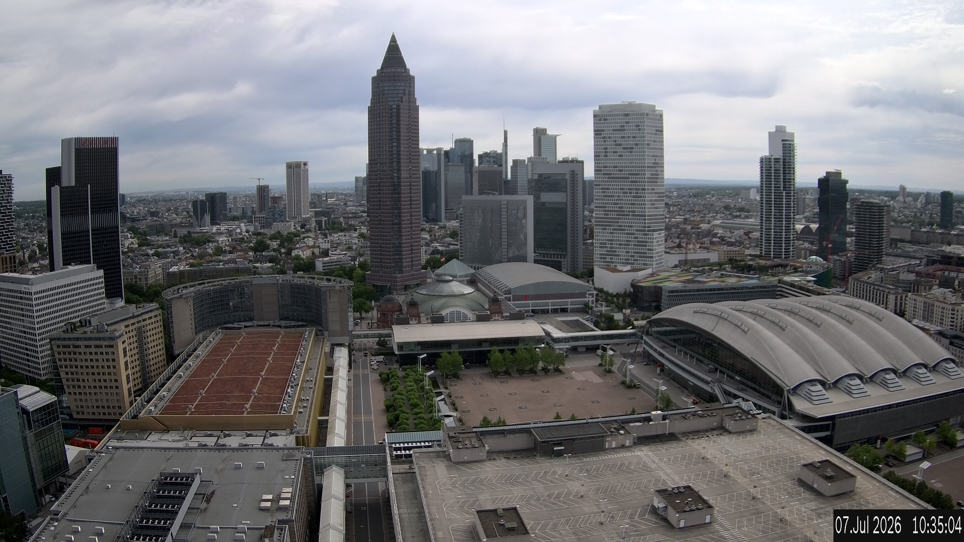 Archived image Webcam Frankfurt: View at the Skyline