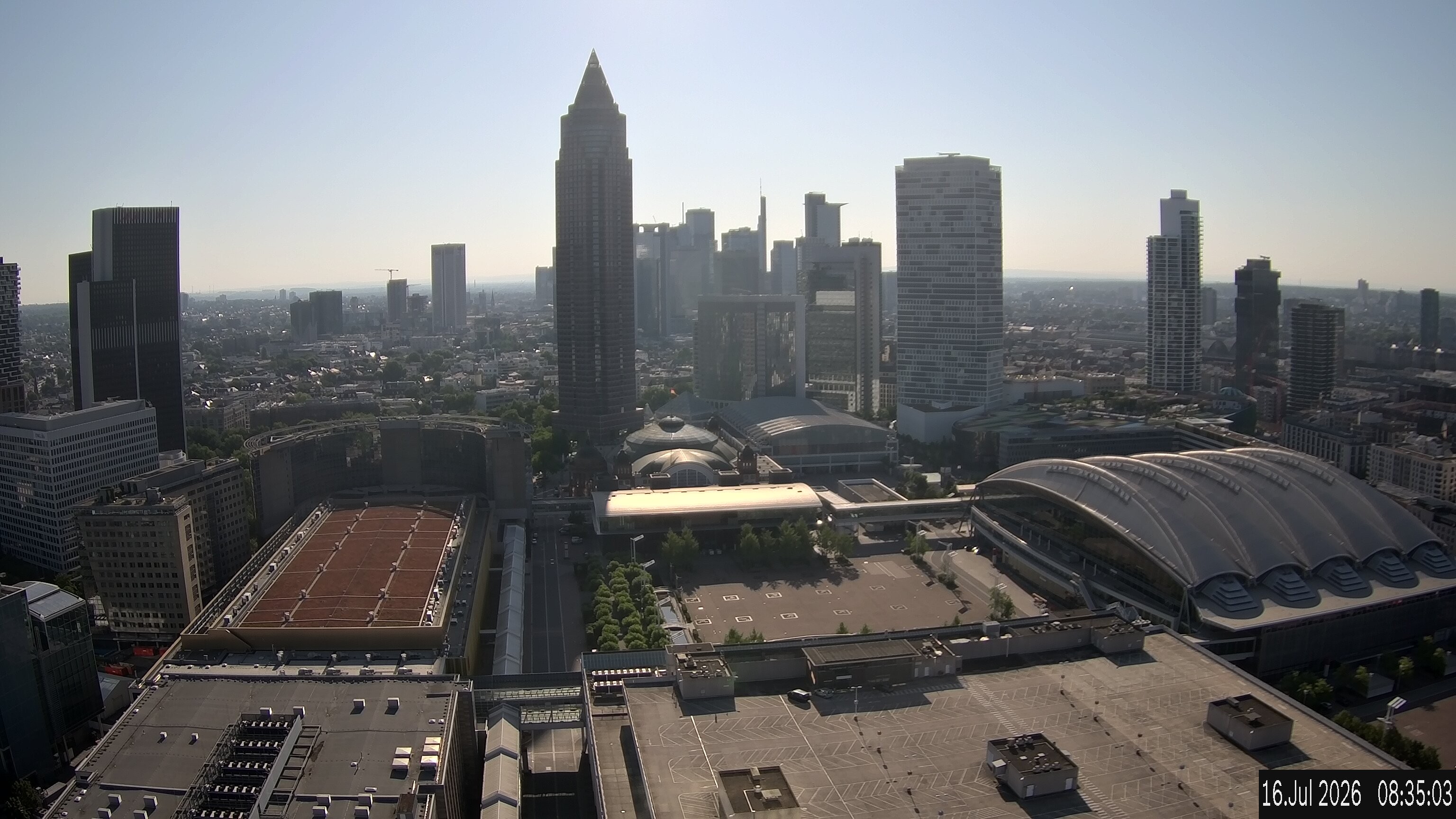 Archived image Webcam Frankfurt: View at the Skyline