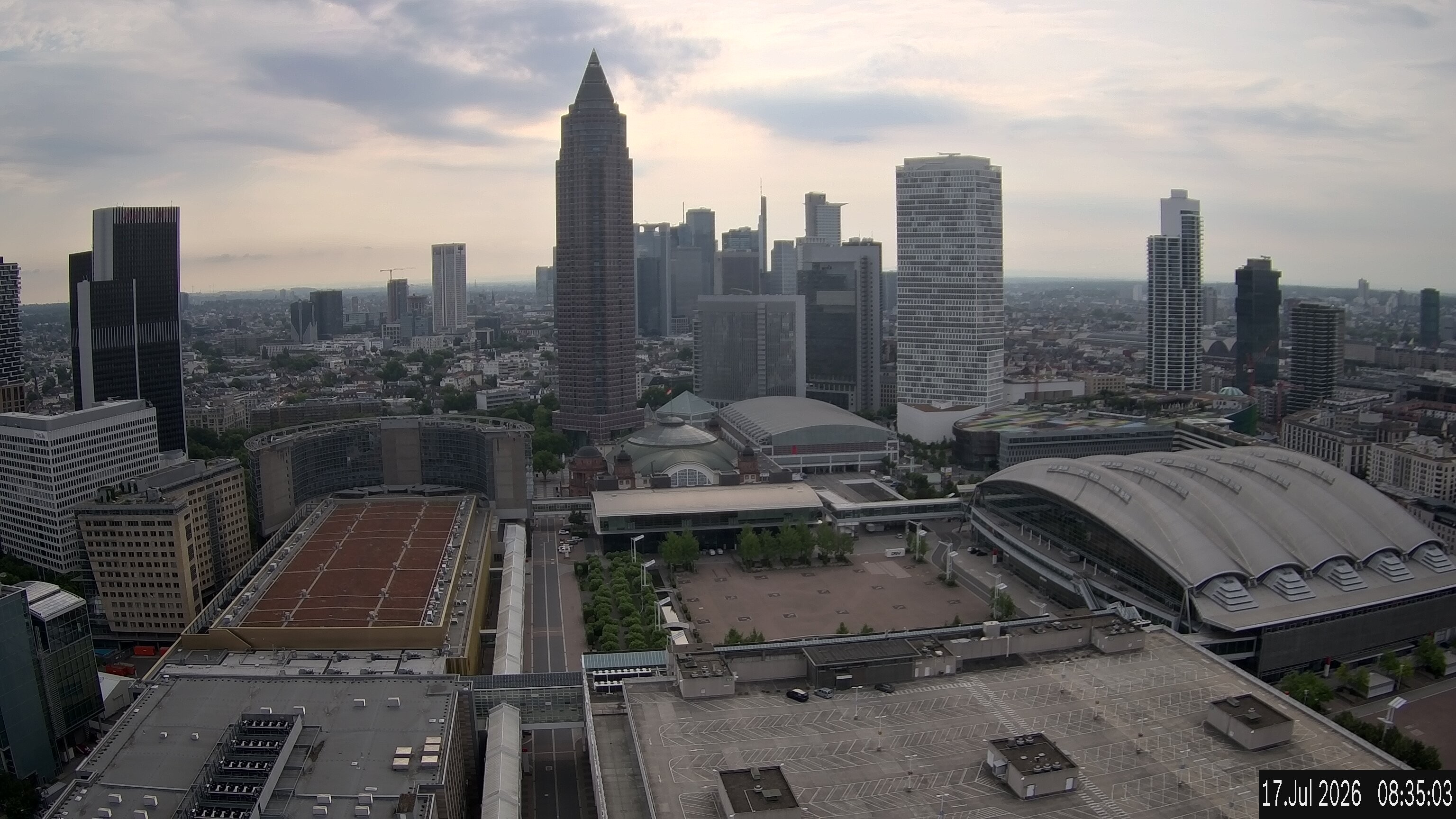 Archived image Webcam Frankfurt: View at the Skyline