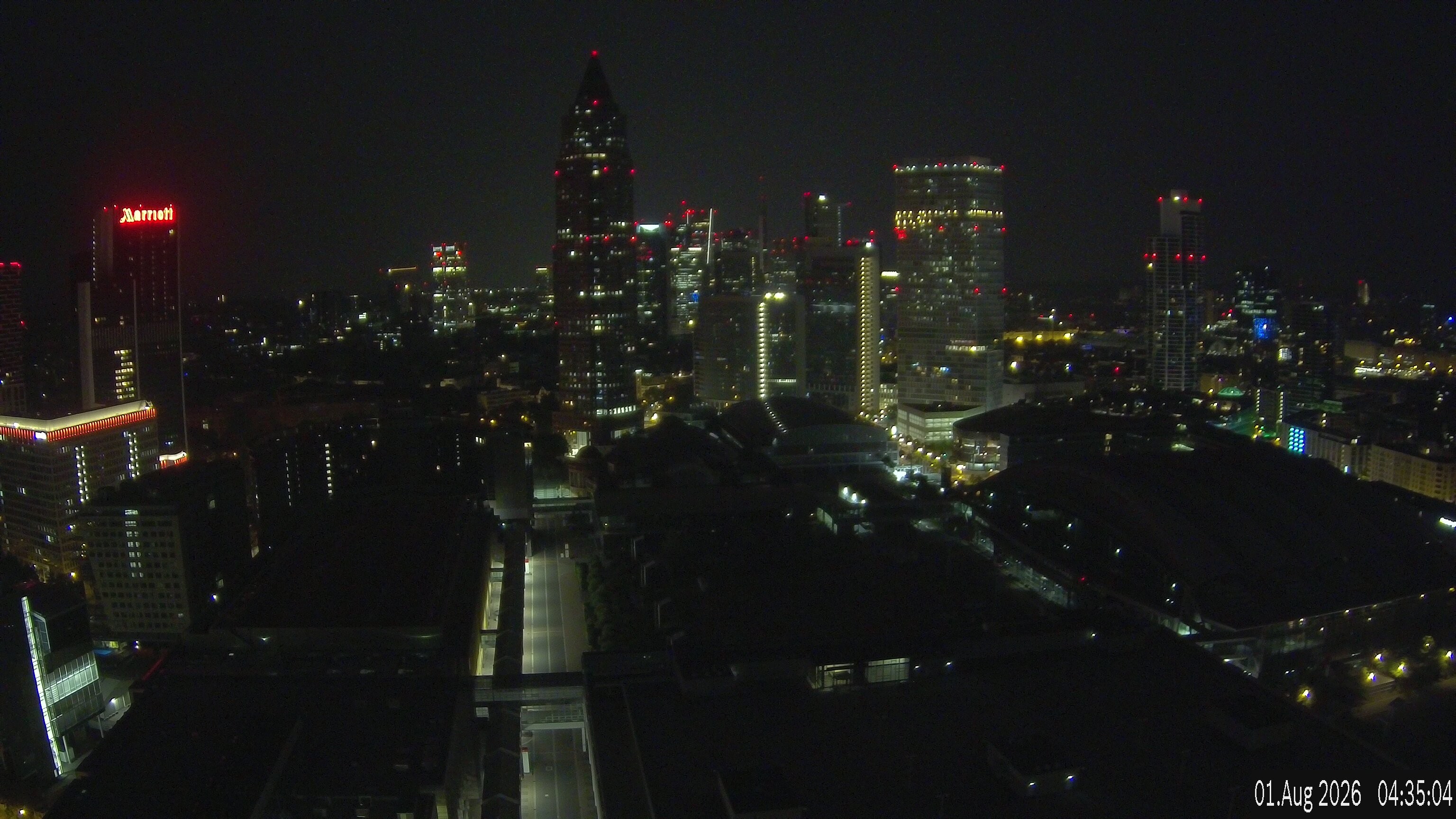 Archiv Foto Webcam Blick von Frankfurter Messe auf die Skyline