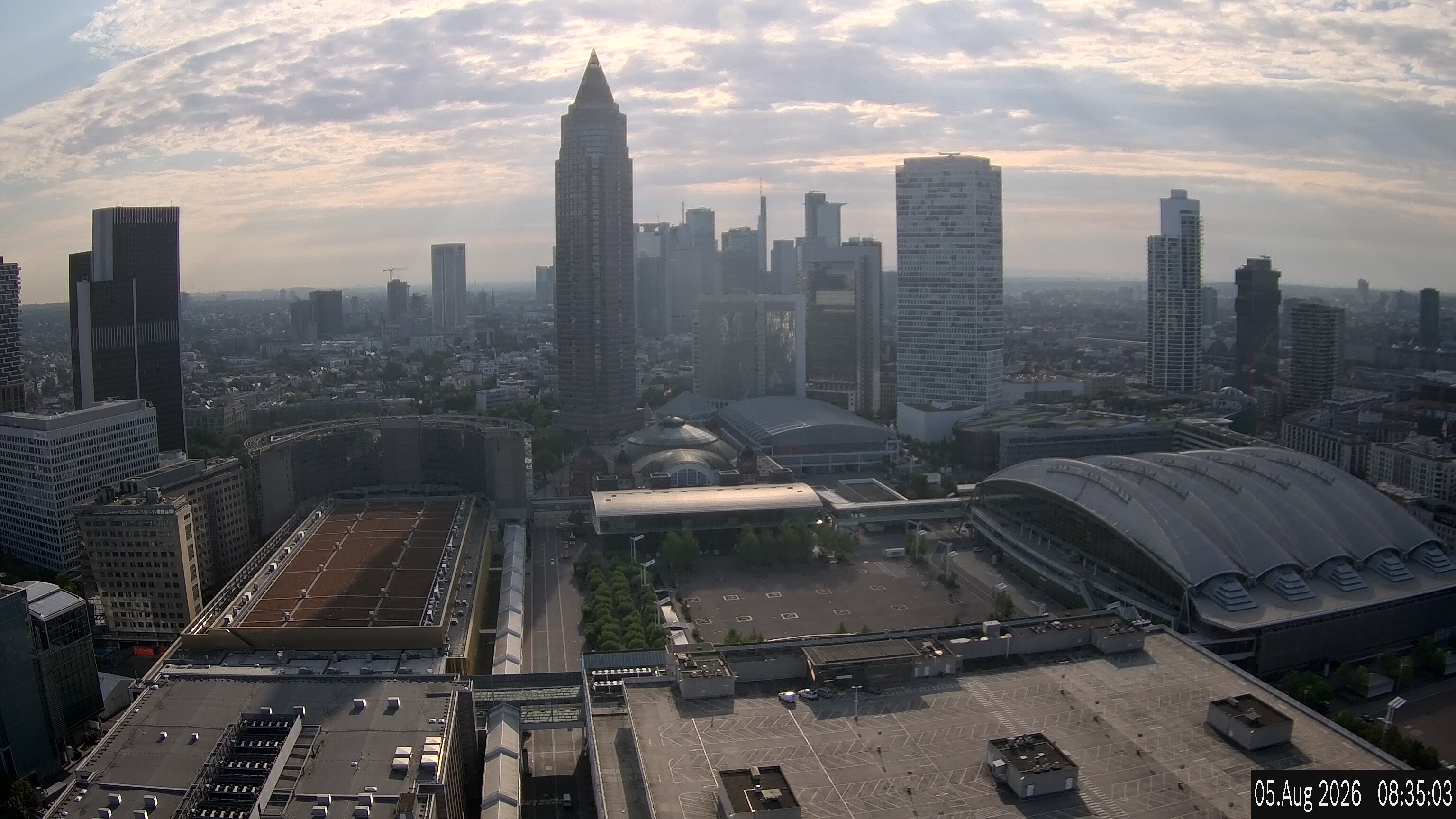 Archived image Webcam Frankfurt: View at the Skyline