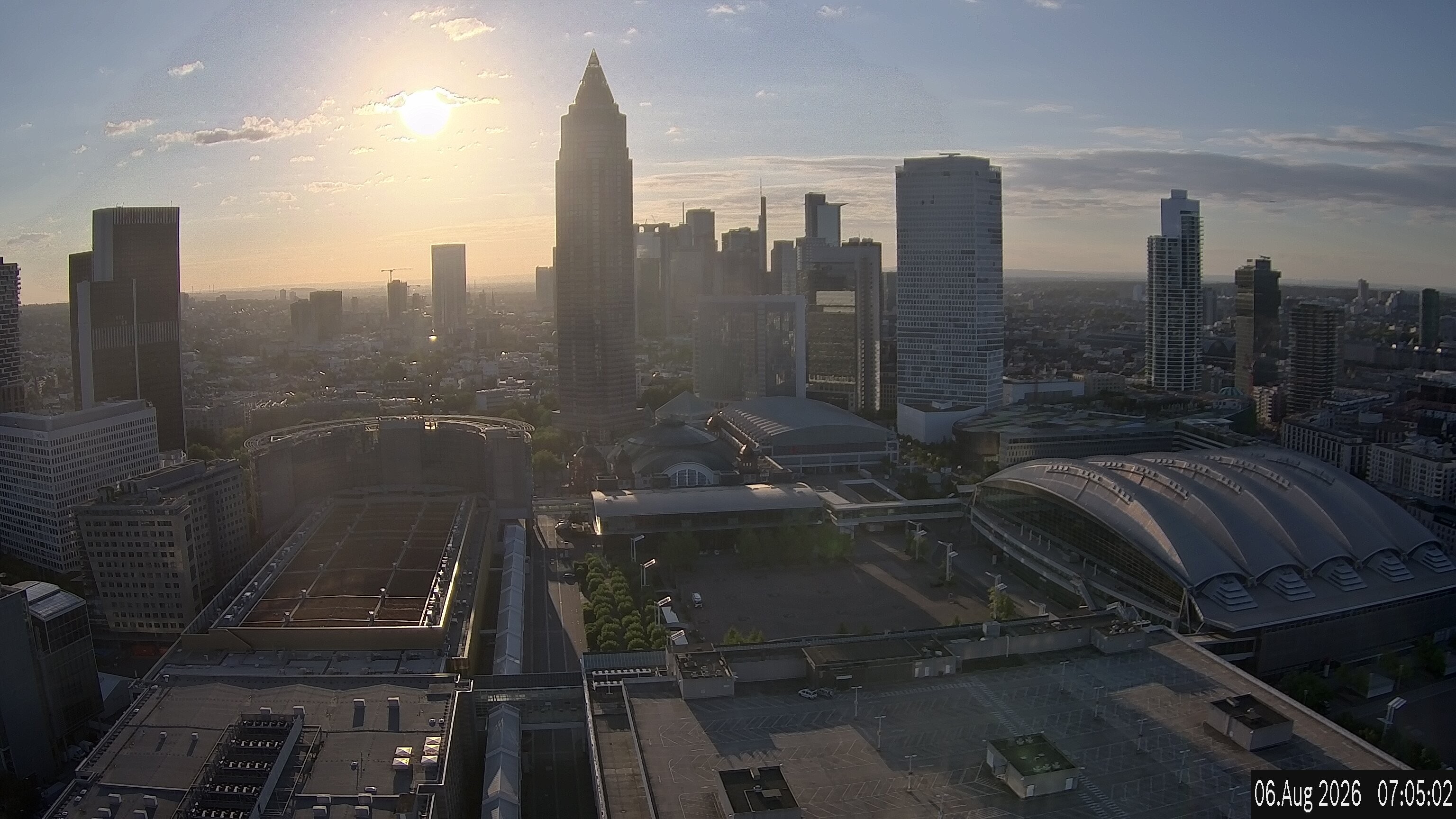 Archived image Webcam Frankfurt: View at the Skyline