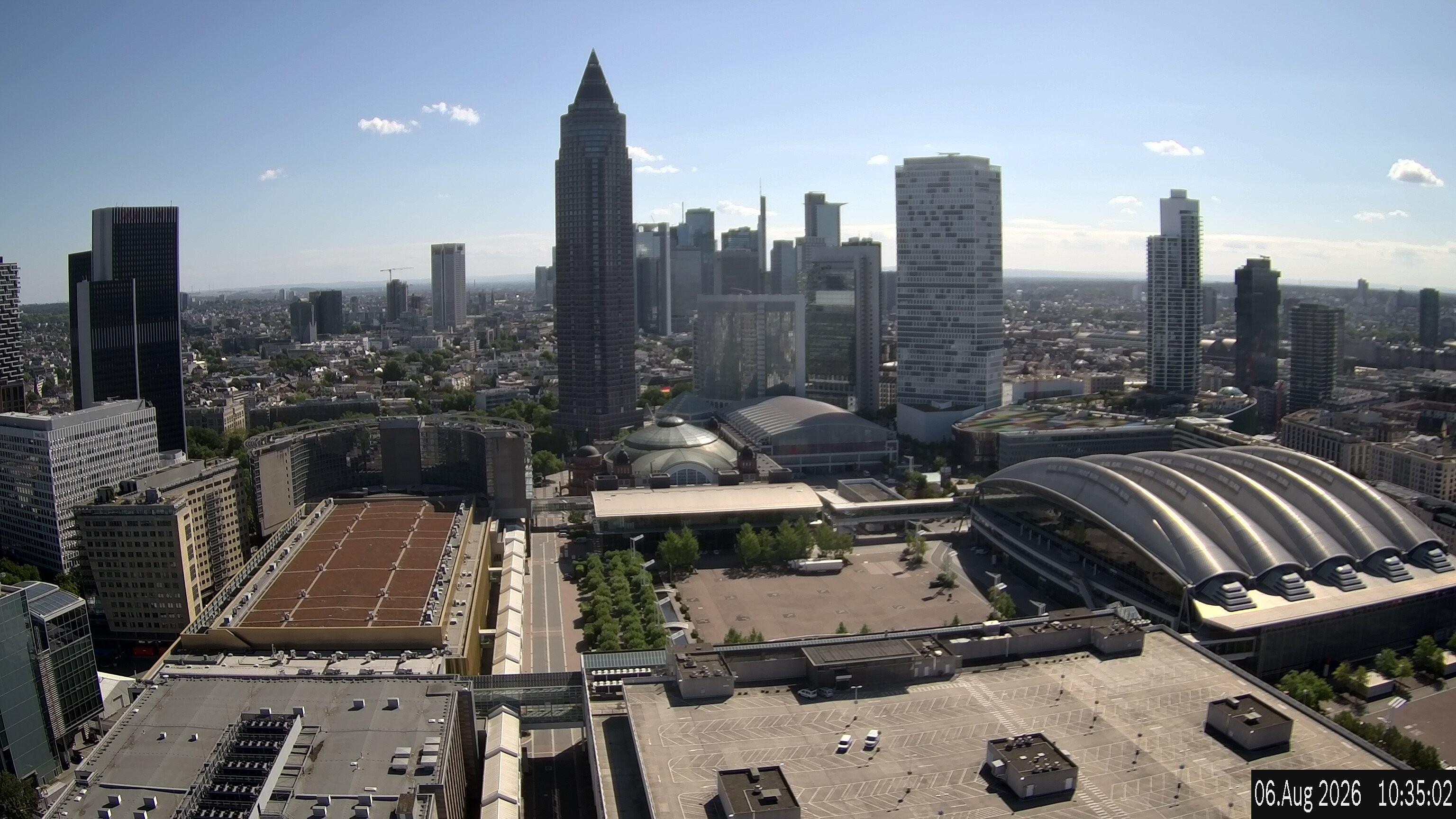 Archived image Webcam Frankfurt: View at the Skyline