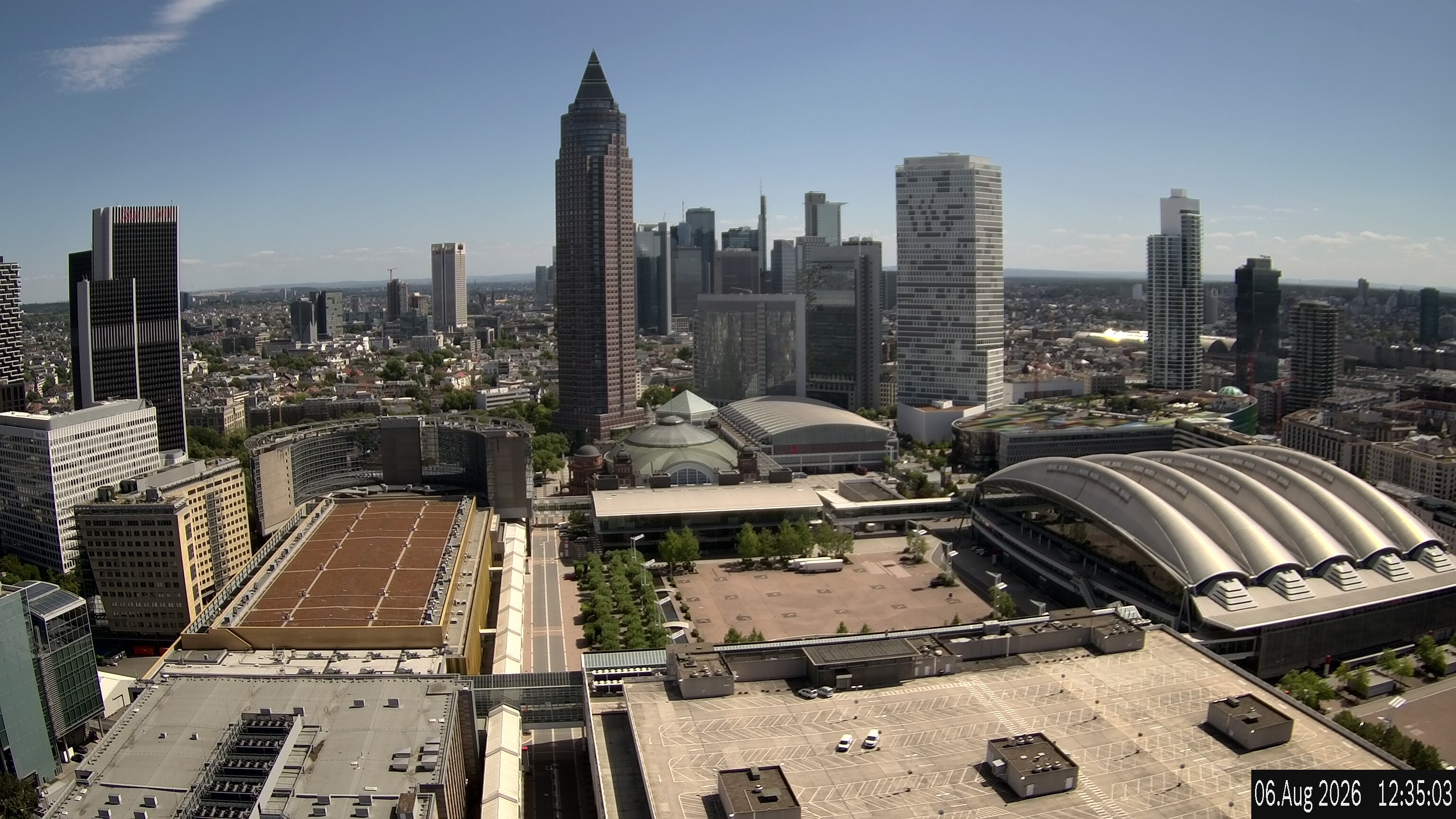 Archived image Webcam Frankfurt: View at the Skyline