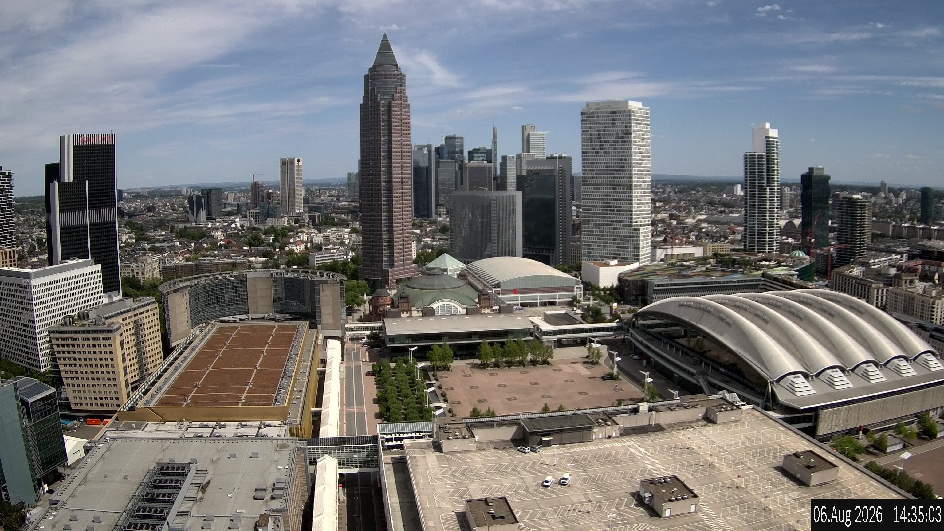 Archived image Webcam Frankfurt: View at the Skyline