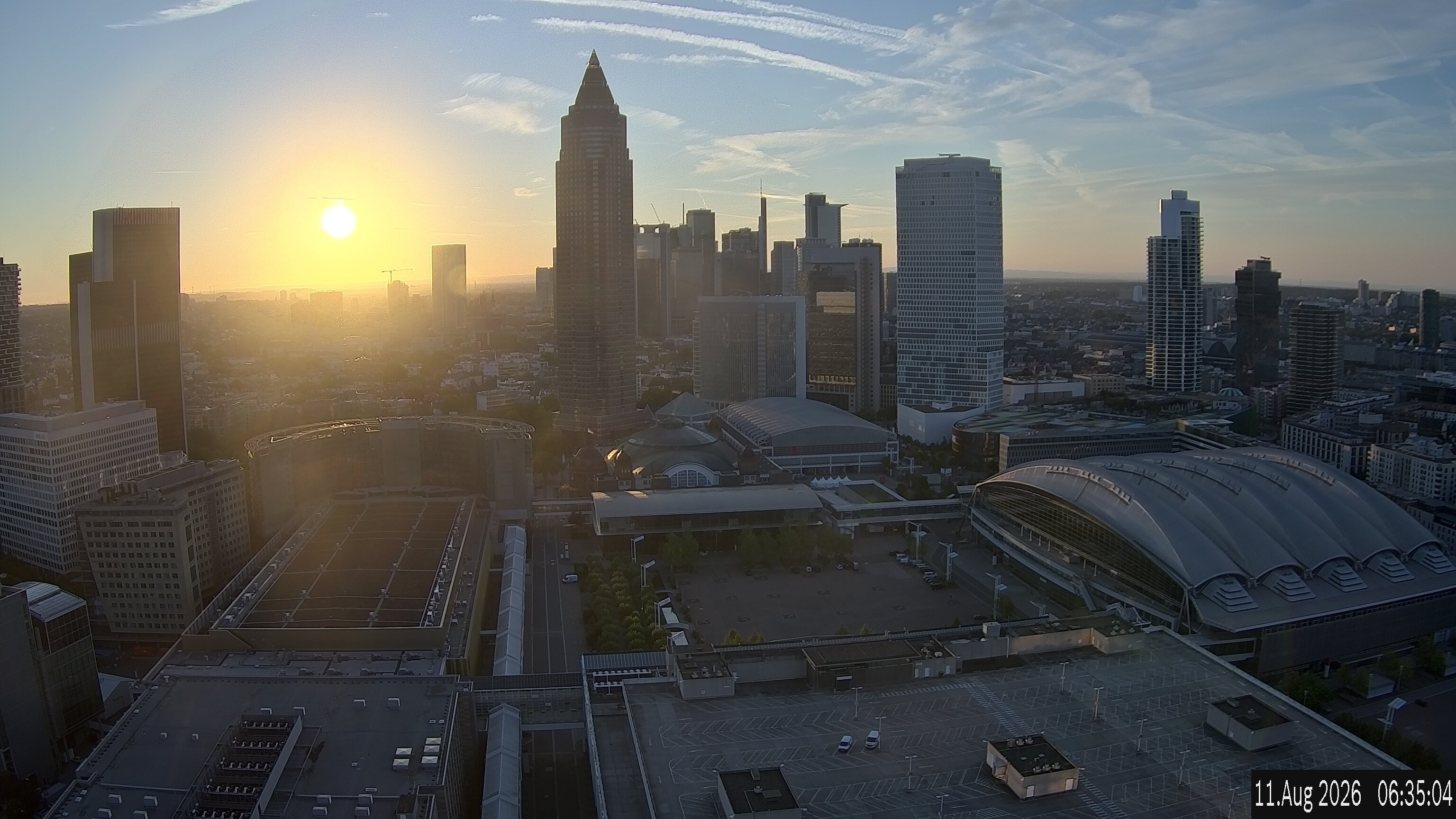 Archived image Webcam Frankfurt: View at the Skyline