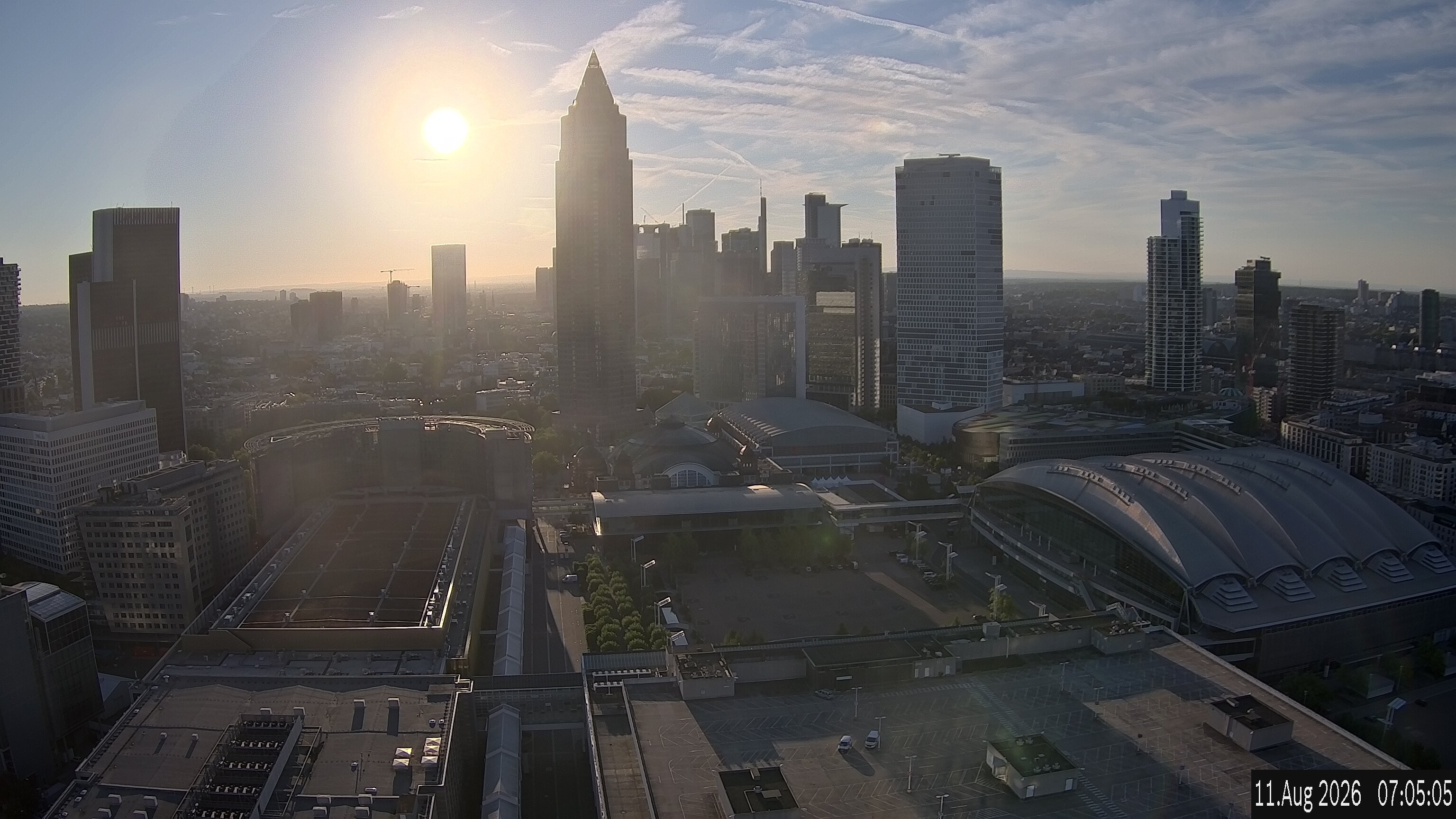 Archived image Webcam Frankfurt: View at the Skyline
