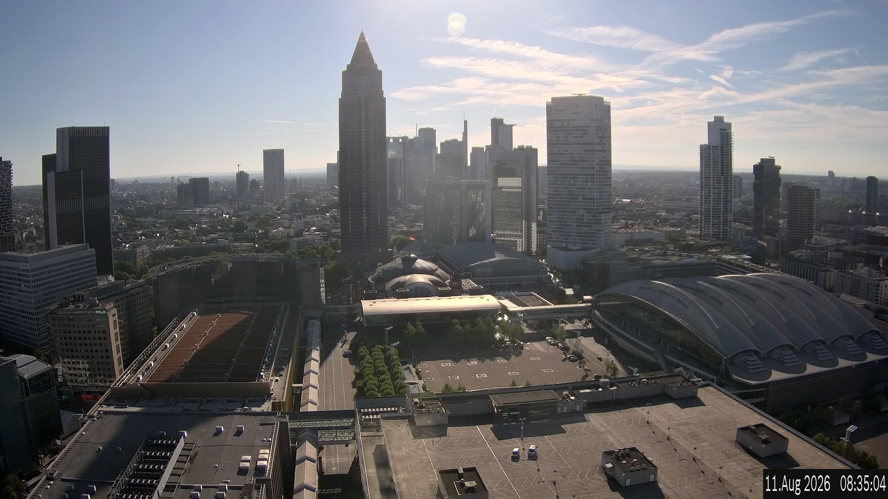 Archived image Webcam Frankfurt: View at the Skyline