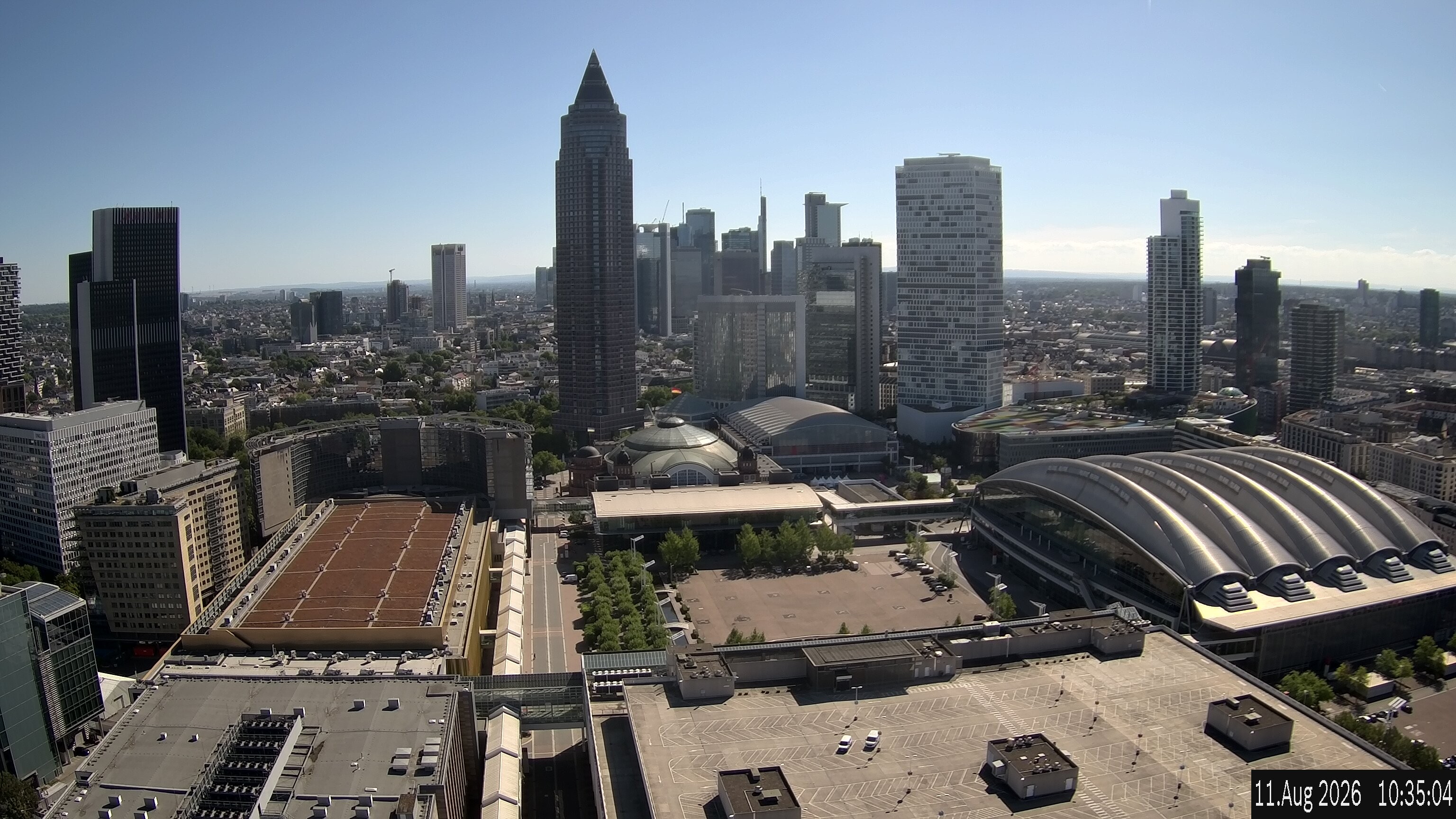 Archived image Webcam Frankfurt: View at the Skyline