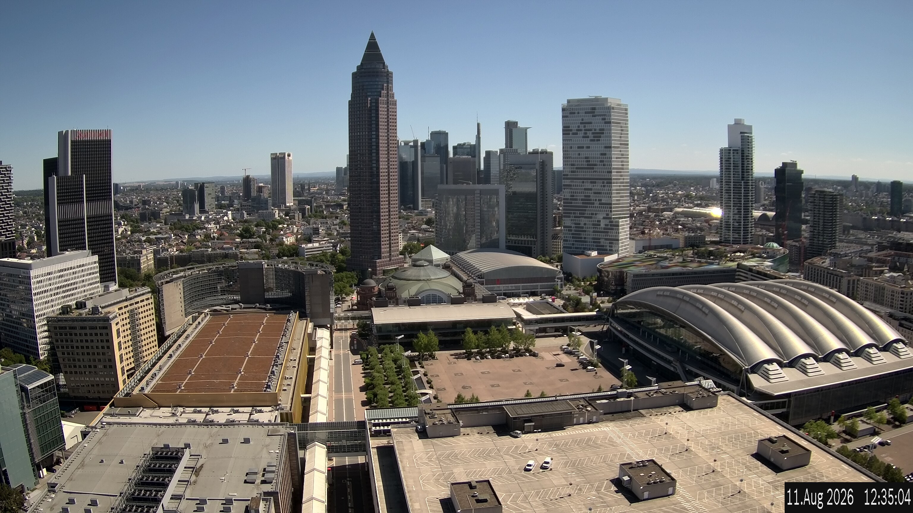 Archived image Webcam Frankfurt: View at the Skyline