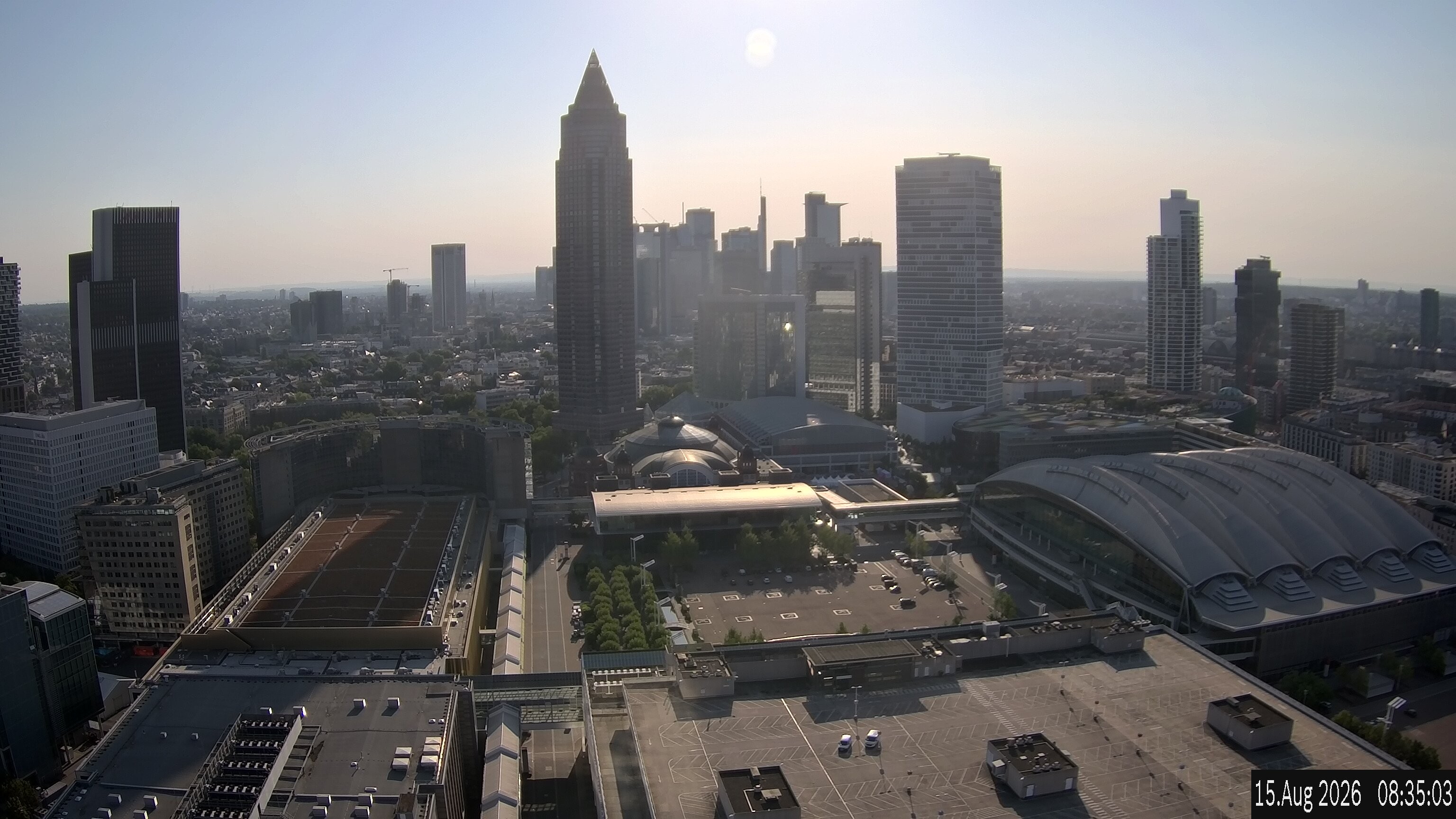 Archived image Webcam Frankfurt: View at the Skyline