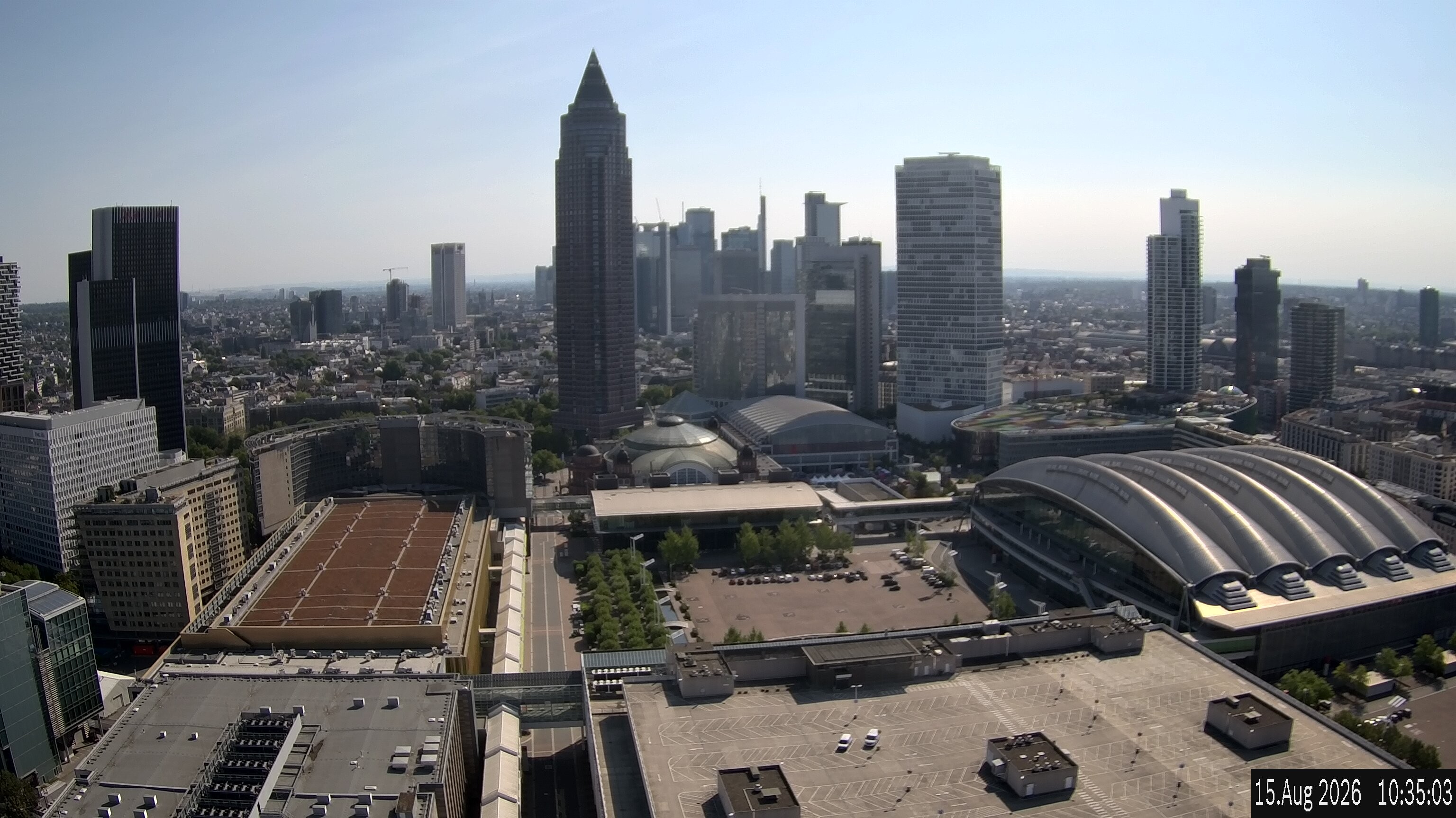 Archived image Webcam Frankfurt: View at the Skyline