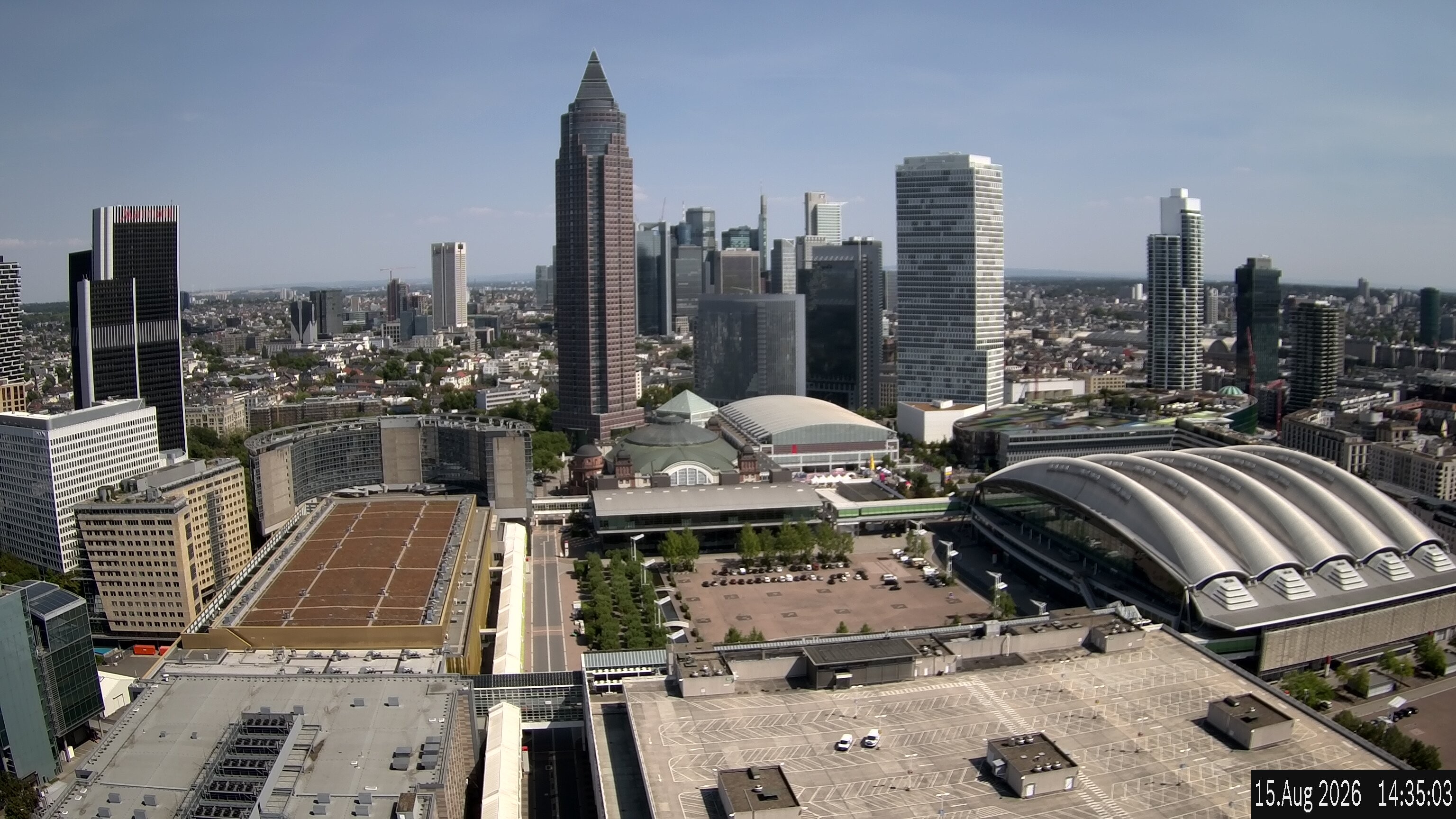 Archived image Webcam Frankfurt: View at the Skyline