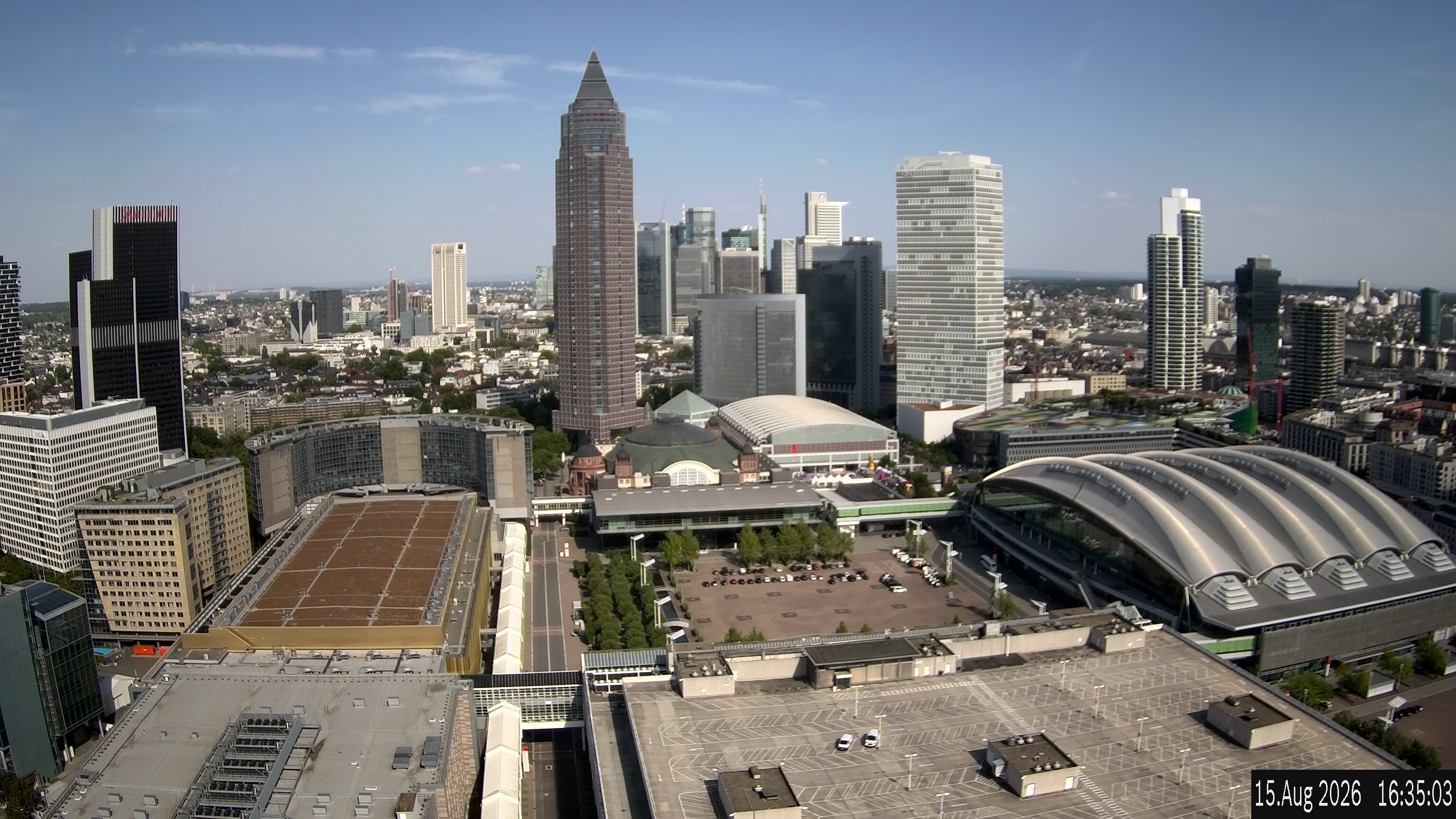 Archived image Webcam Frankfurt: View at the Skyline