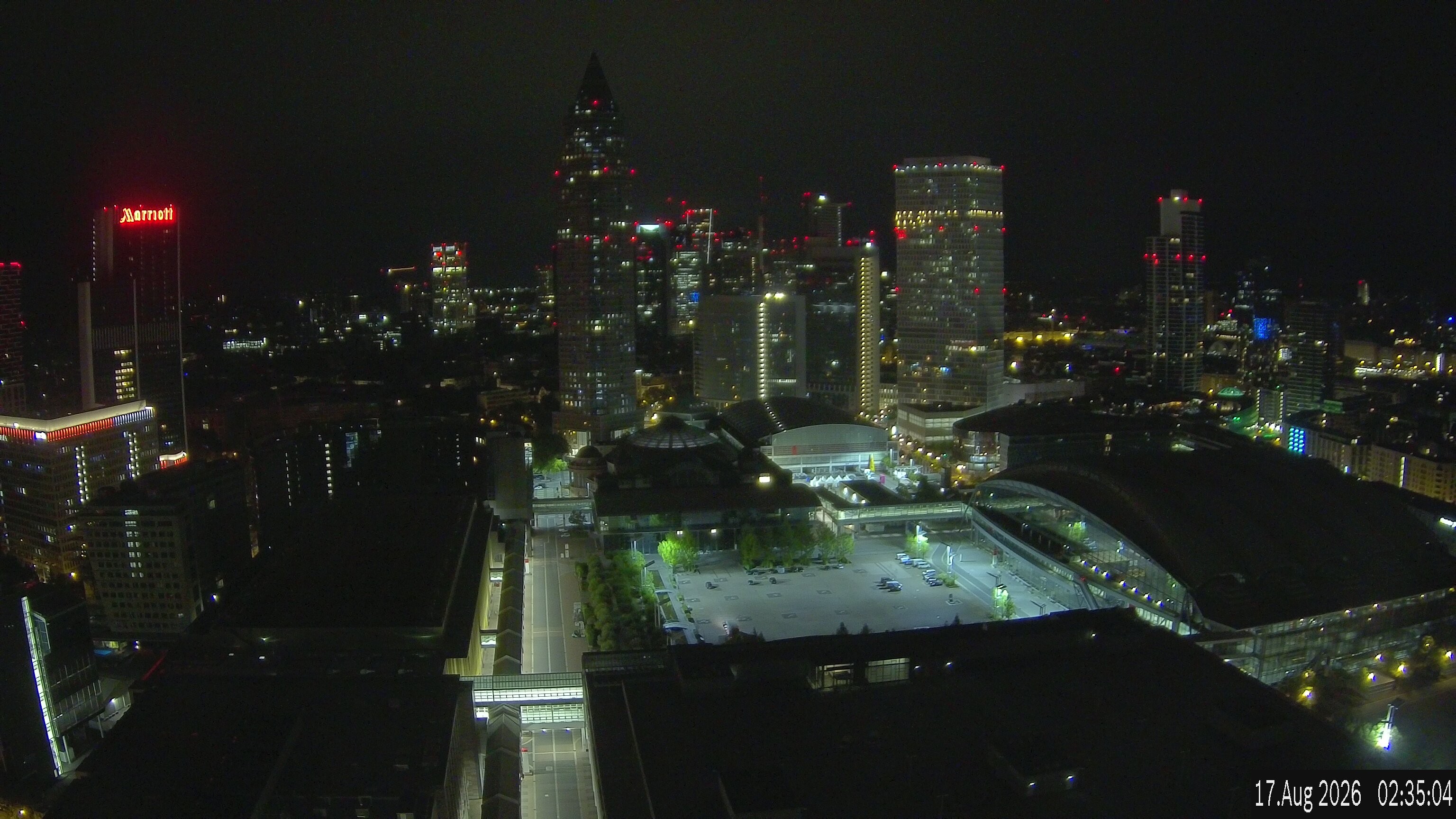 Archived image Webcam Frankfurt: View at the Skyline