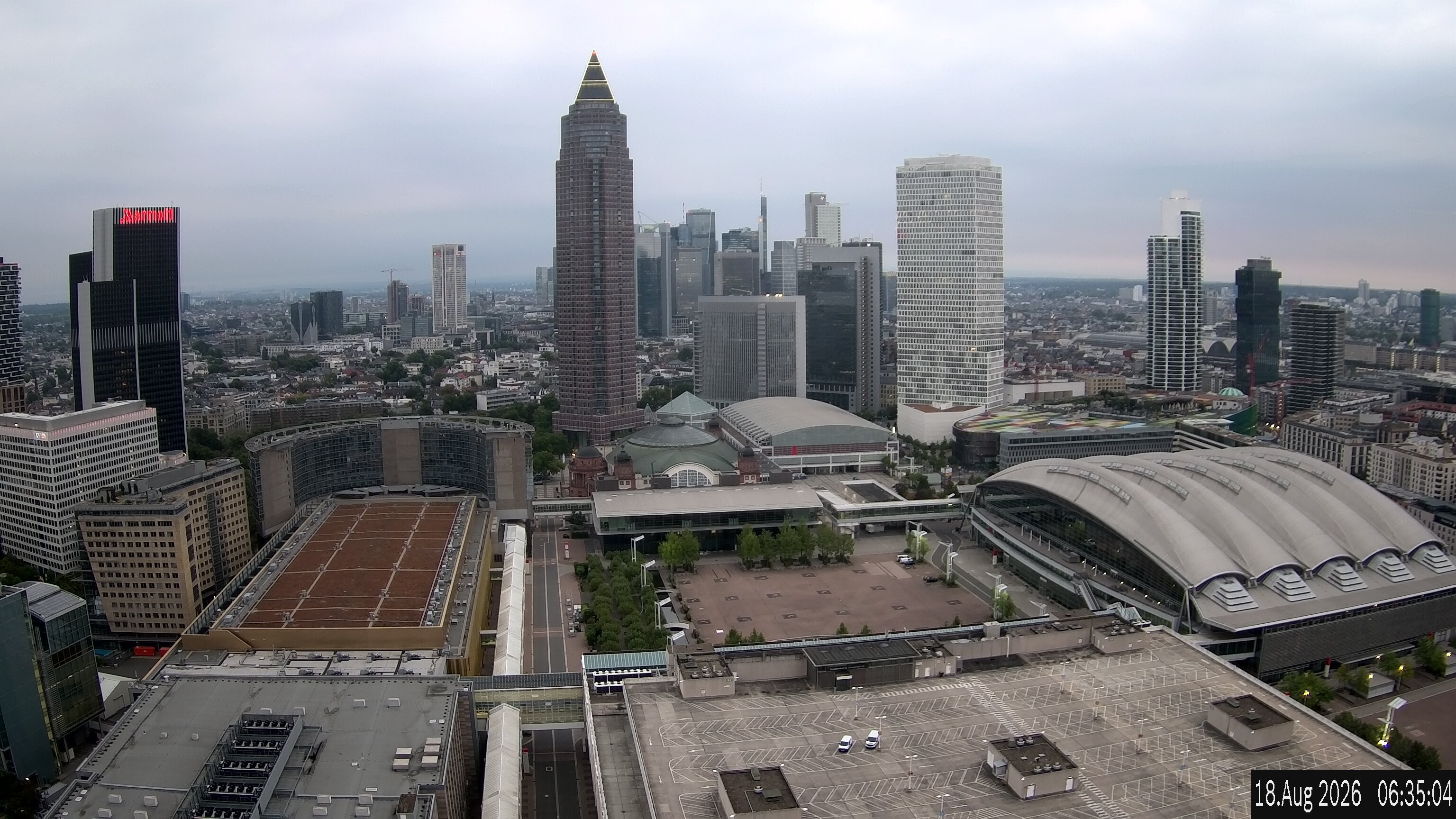Archived image Webcam Frankfurt: View at the Skyline