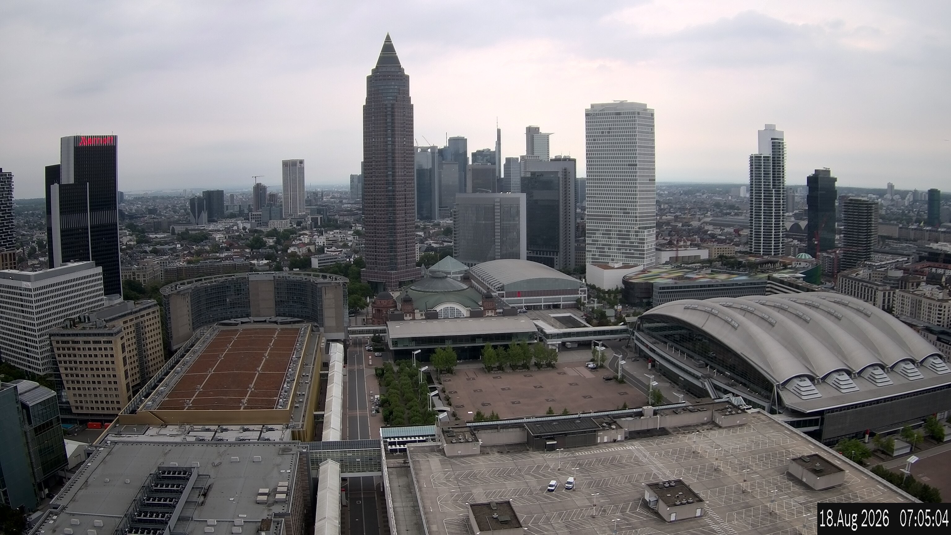 Archived image Webcam Frankfurt: View at the Skyline