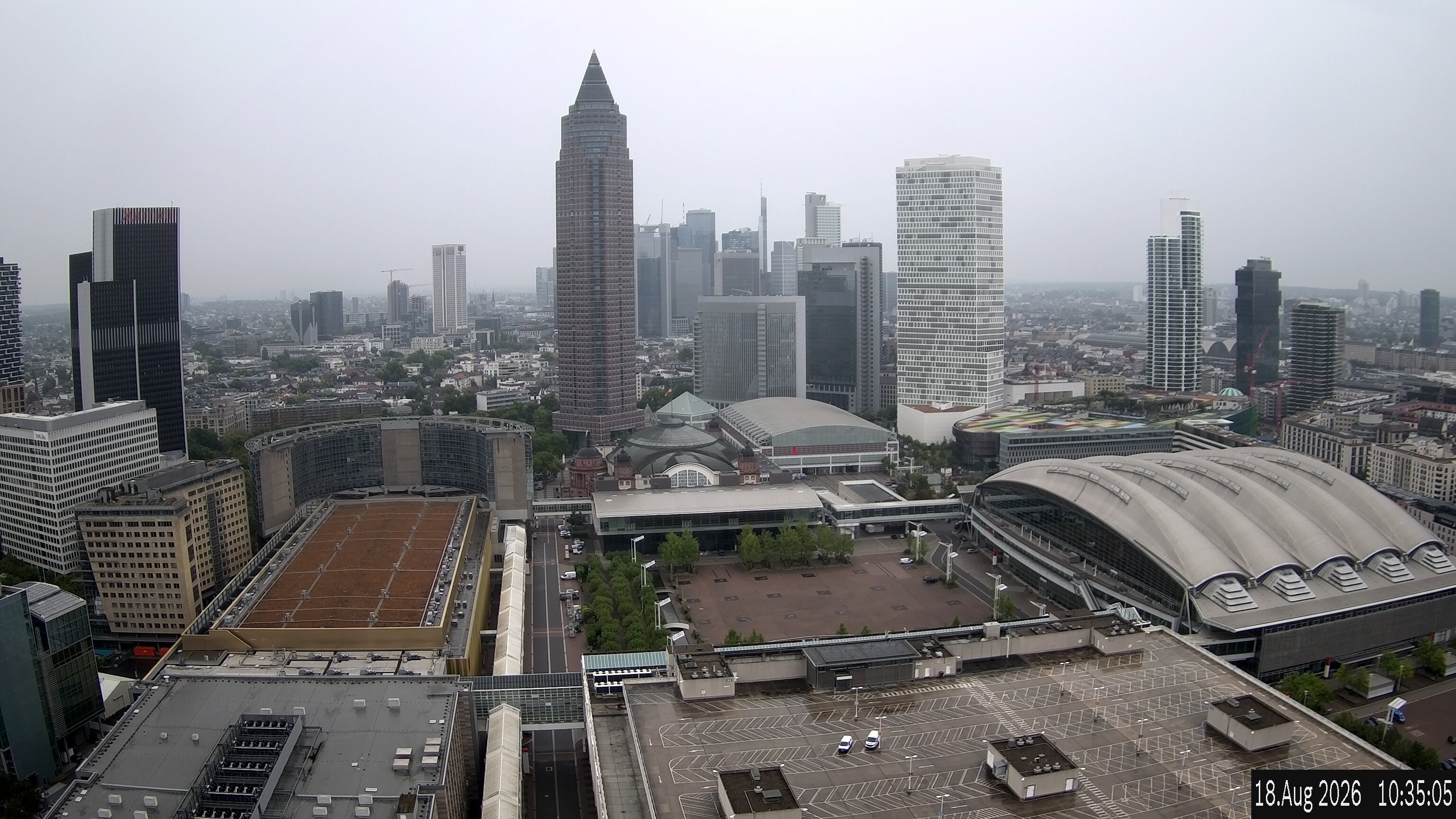 Archived image Webcam Frankfurt: View at the Skyline