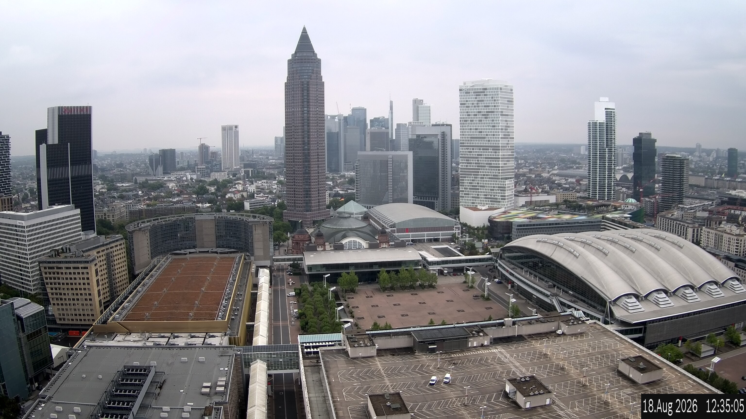 Archived image Webcam Frankfurt: View at the Skyline