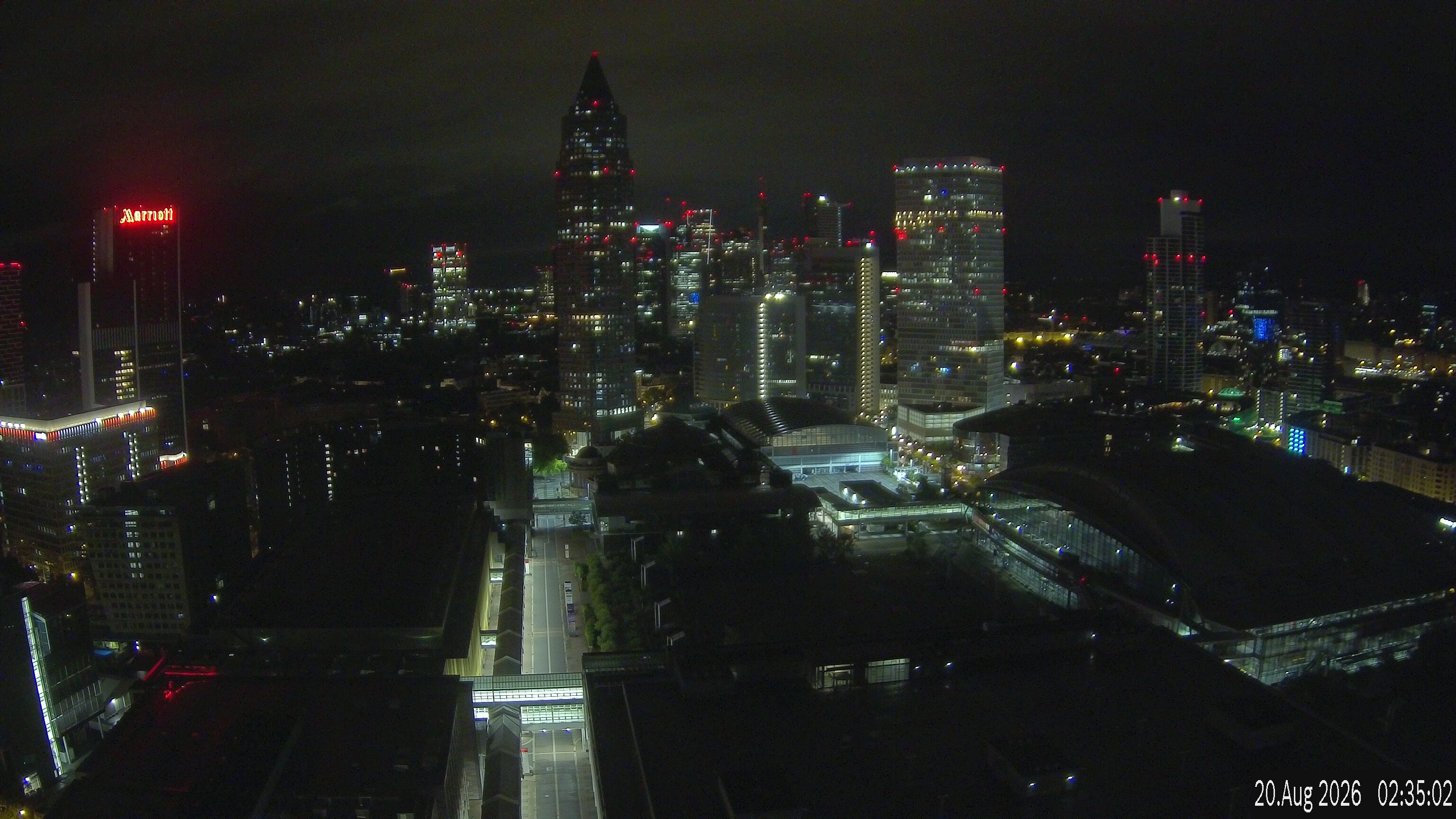Archiv Foto Webcam Blick von Frankfurter Messe auf die Skyline