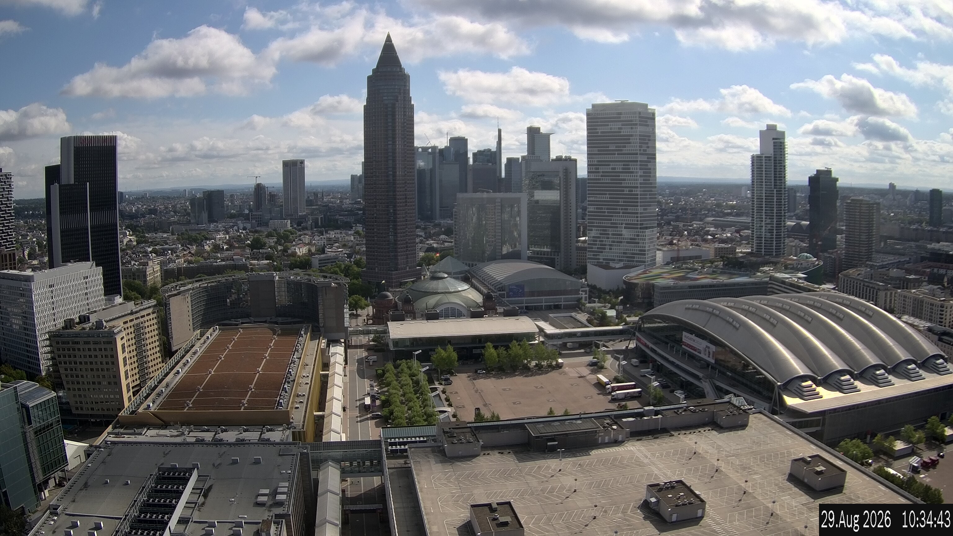 Archived image Webcam Frankfurt: View at the Skyline