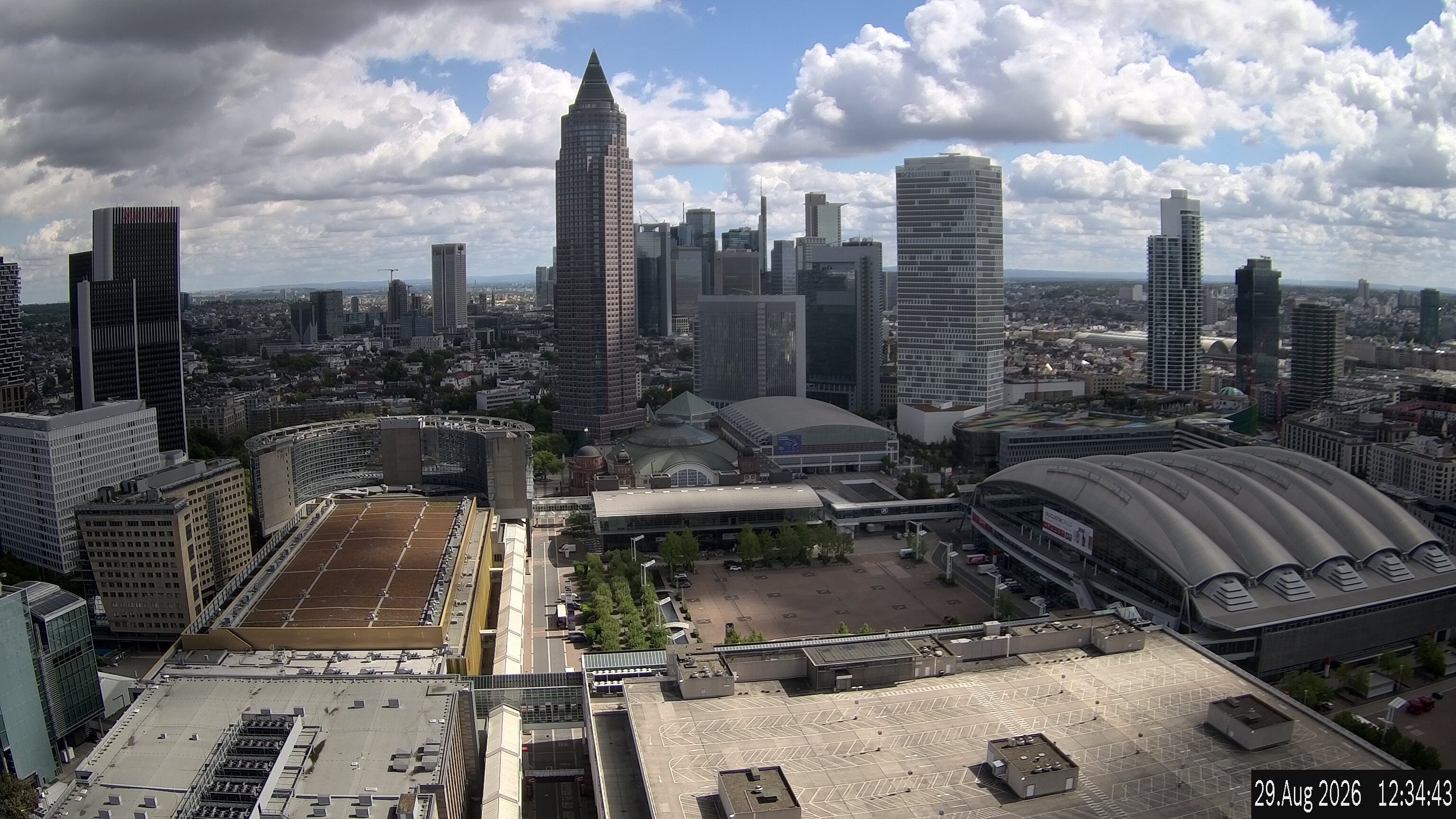 Archived image Webcam Frankfurt: View at the Skyline