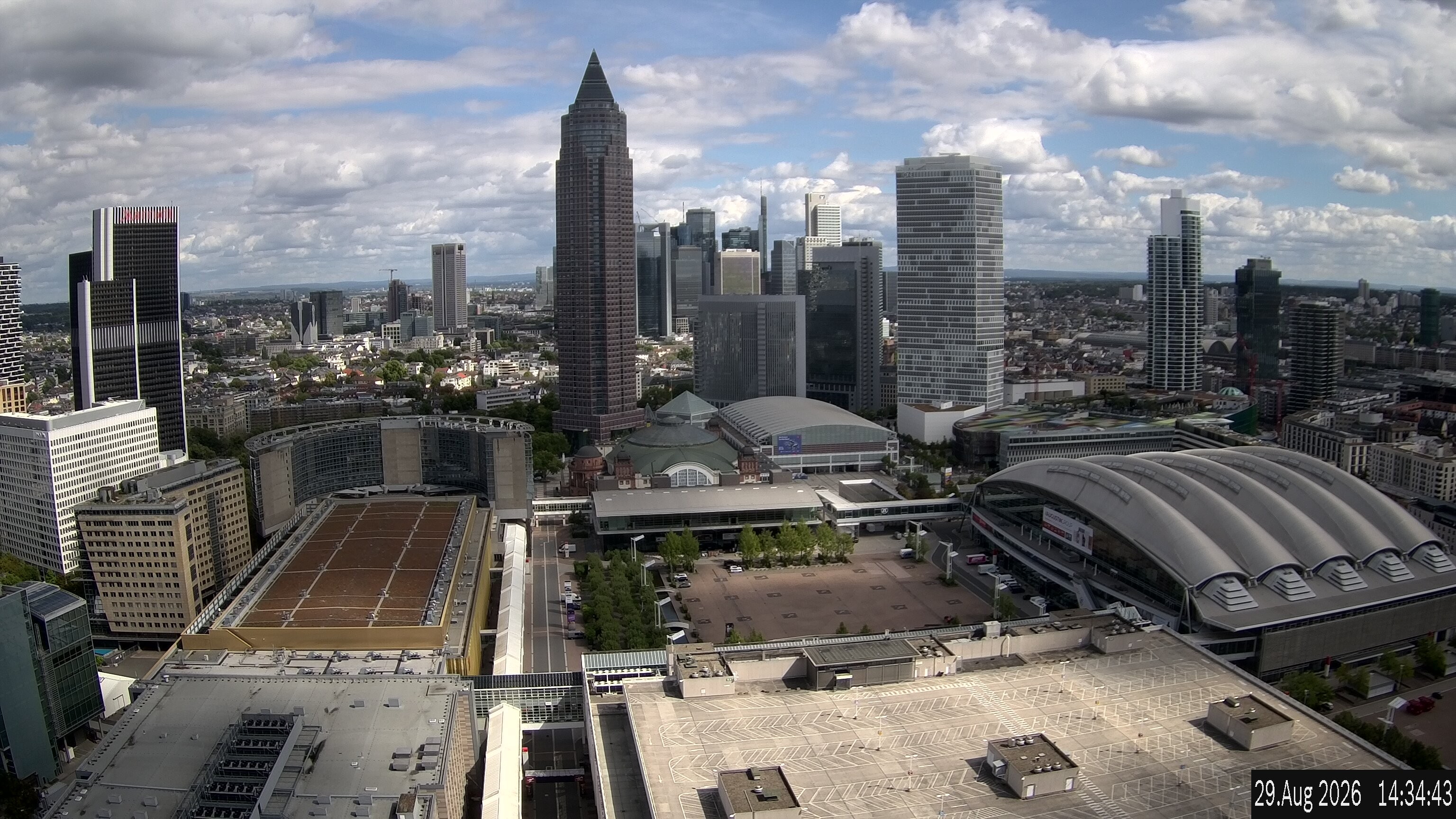 Archived image Webcam Frankfurt: View at the Skyline