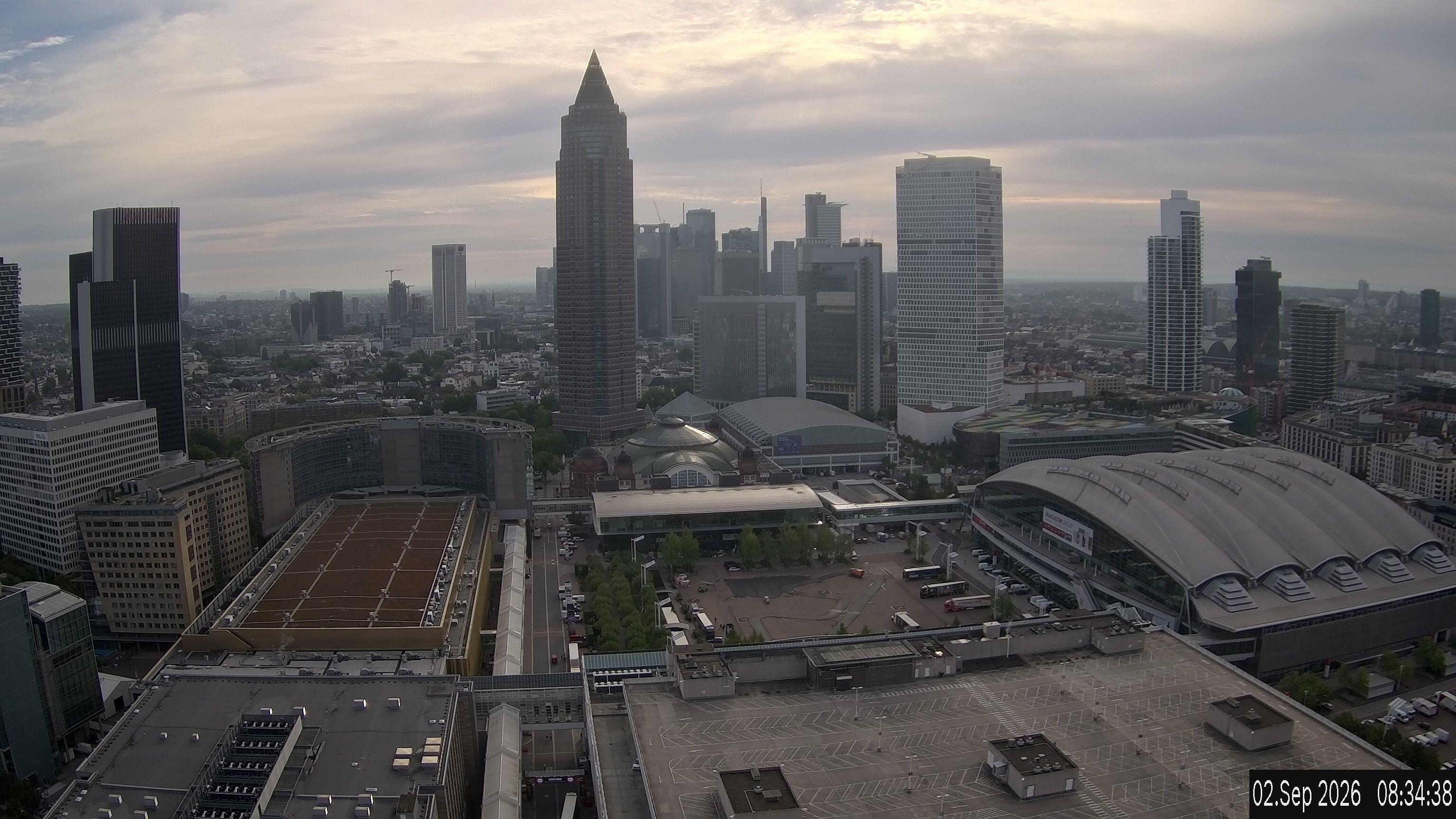 Archived image Webcam Frankfurt: View at the Skyline
