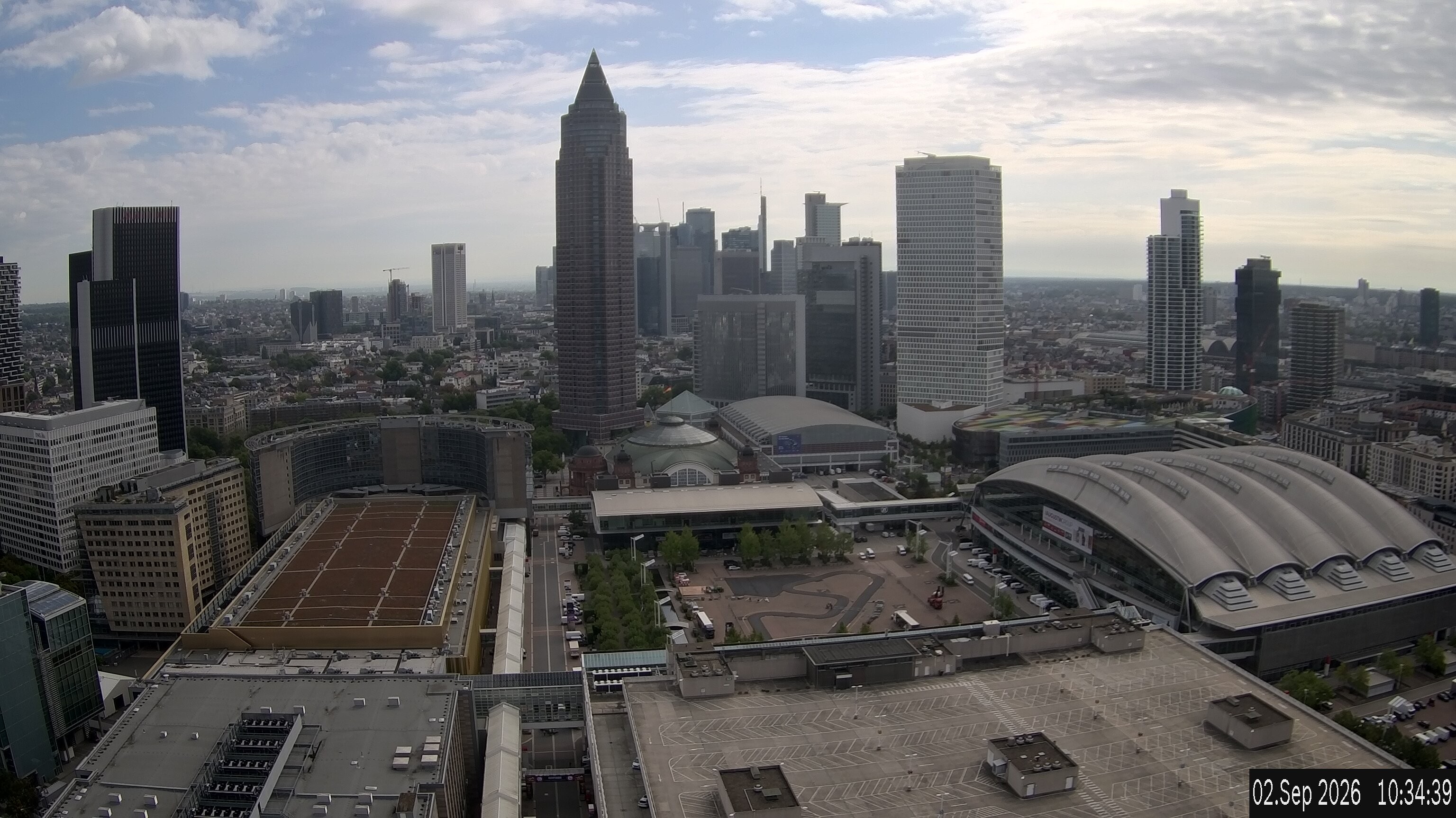 Archived image Webcam Frankfurt: View at the Skyline